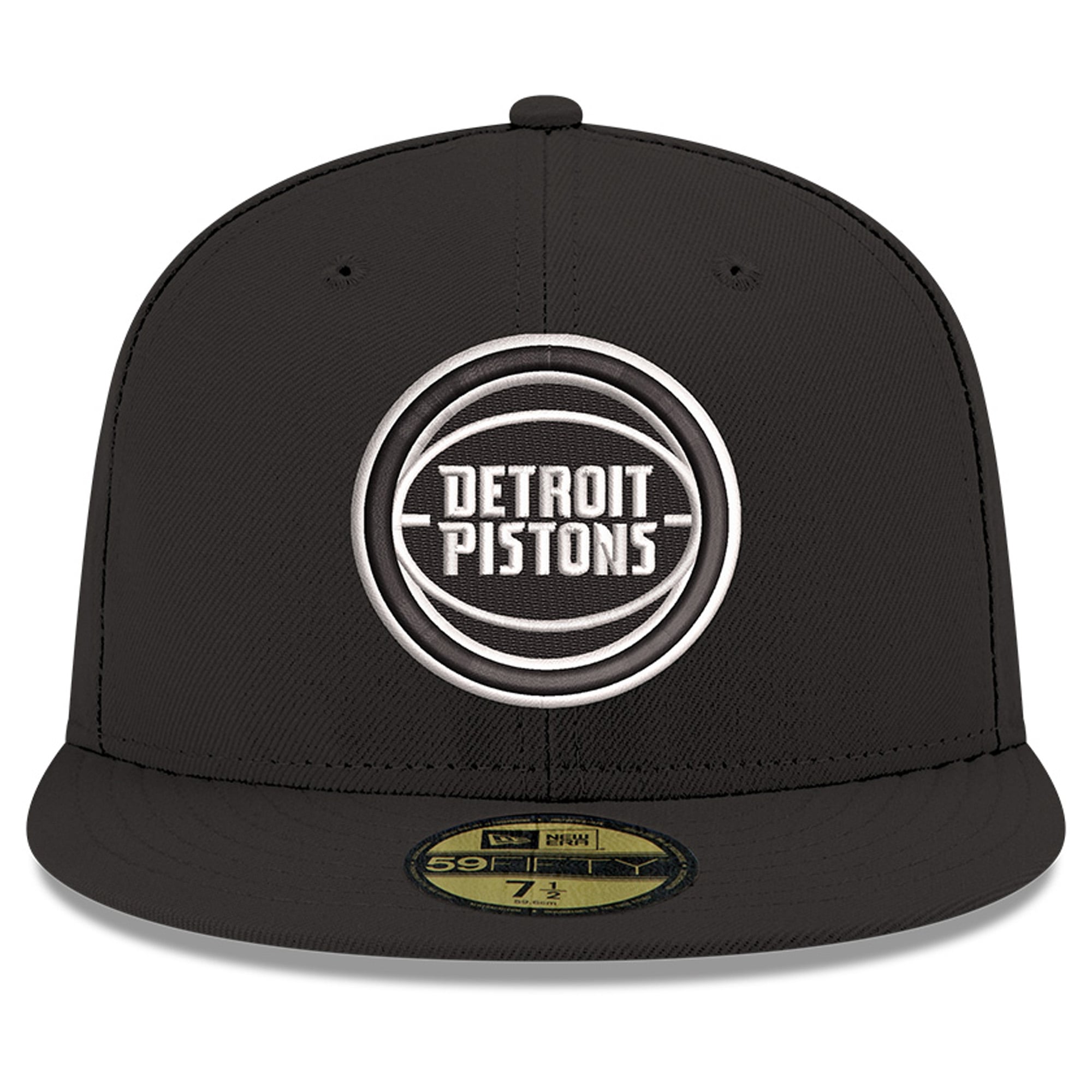 Men's New Era Black Detroit Pistons 59FIFTY Fitted Hat