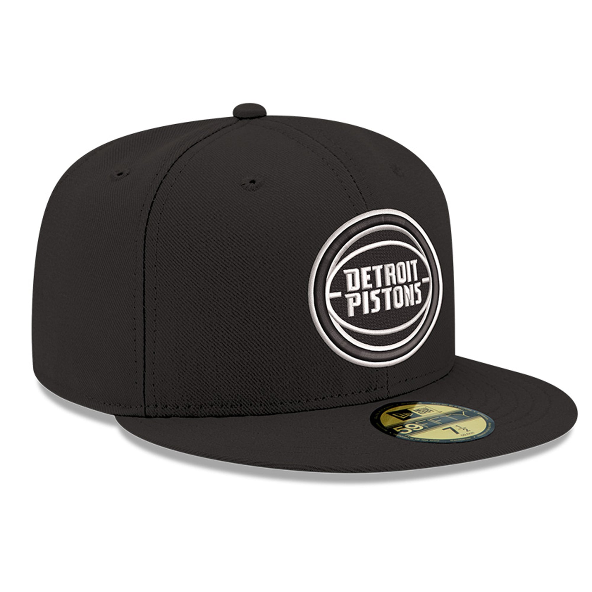 Men's New Era Black Detroit Pistons 59FIFTY Fitted Hat