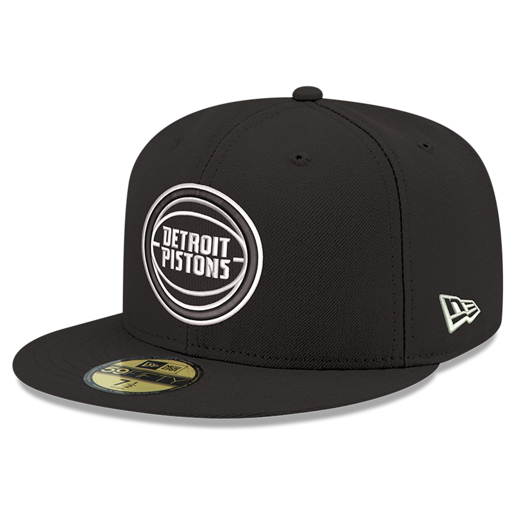 Men's Detroit Pistons New Era Black 59FIFTY Fitted Hat