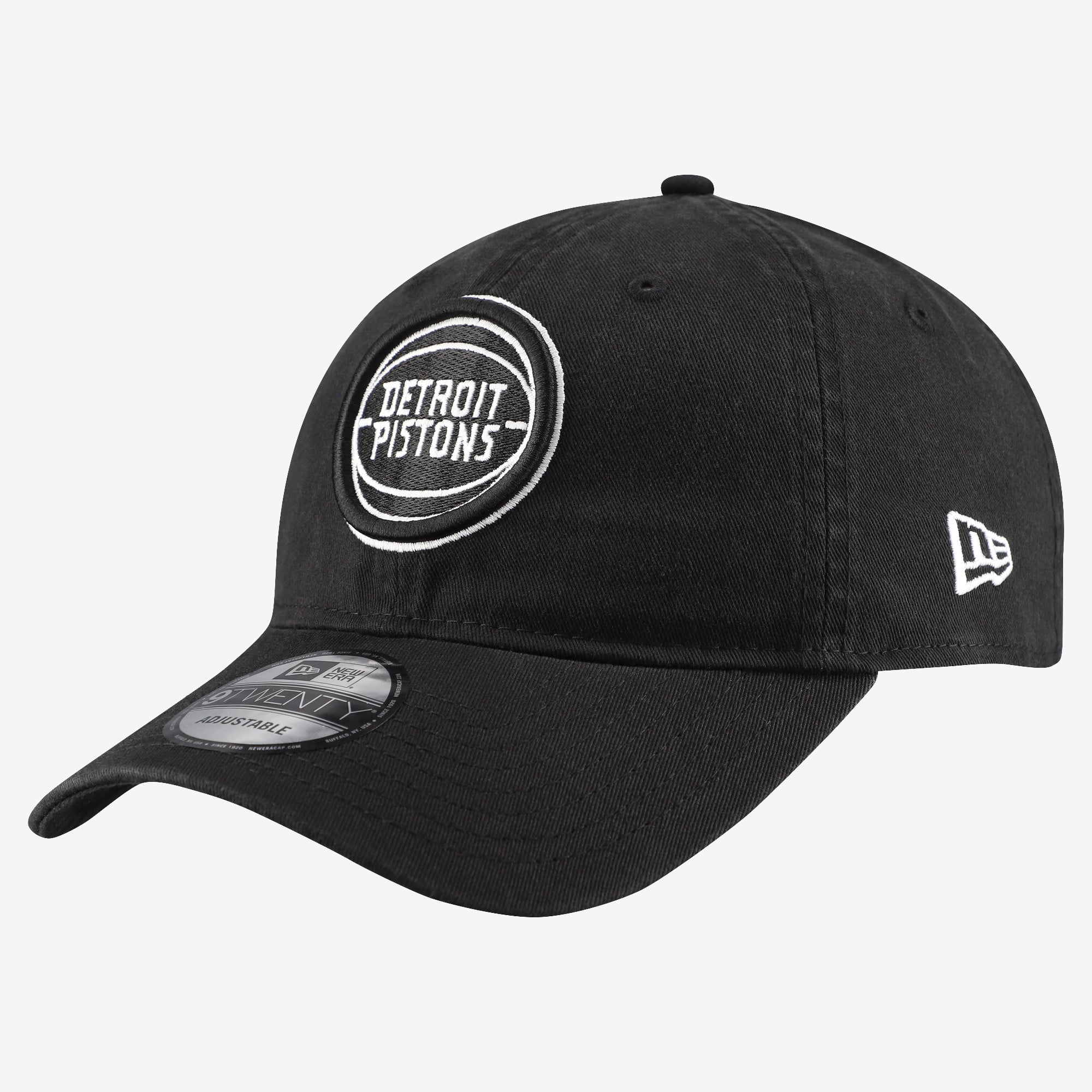Men's Detroit Pistons New Era Black 9TWENTY Adjustable Hat