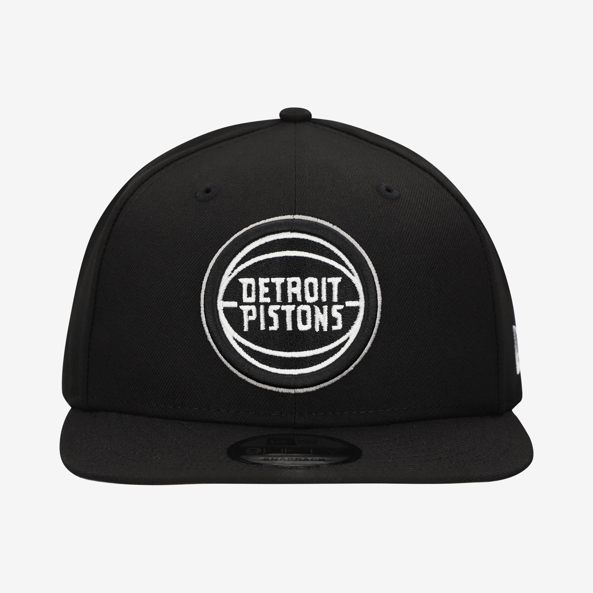 Men's New Era Black Detroit Pistons Team 9FIFTY Snapback Hat