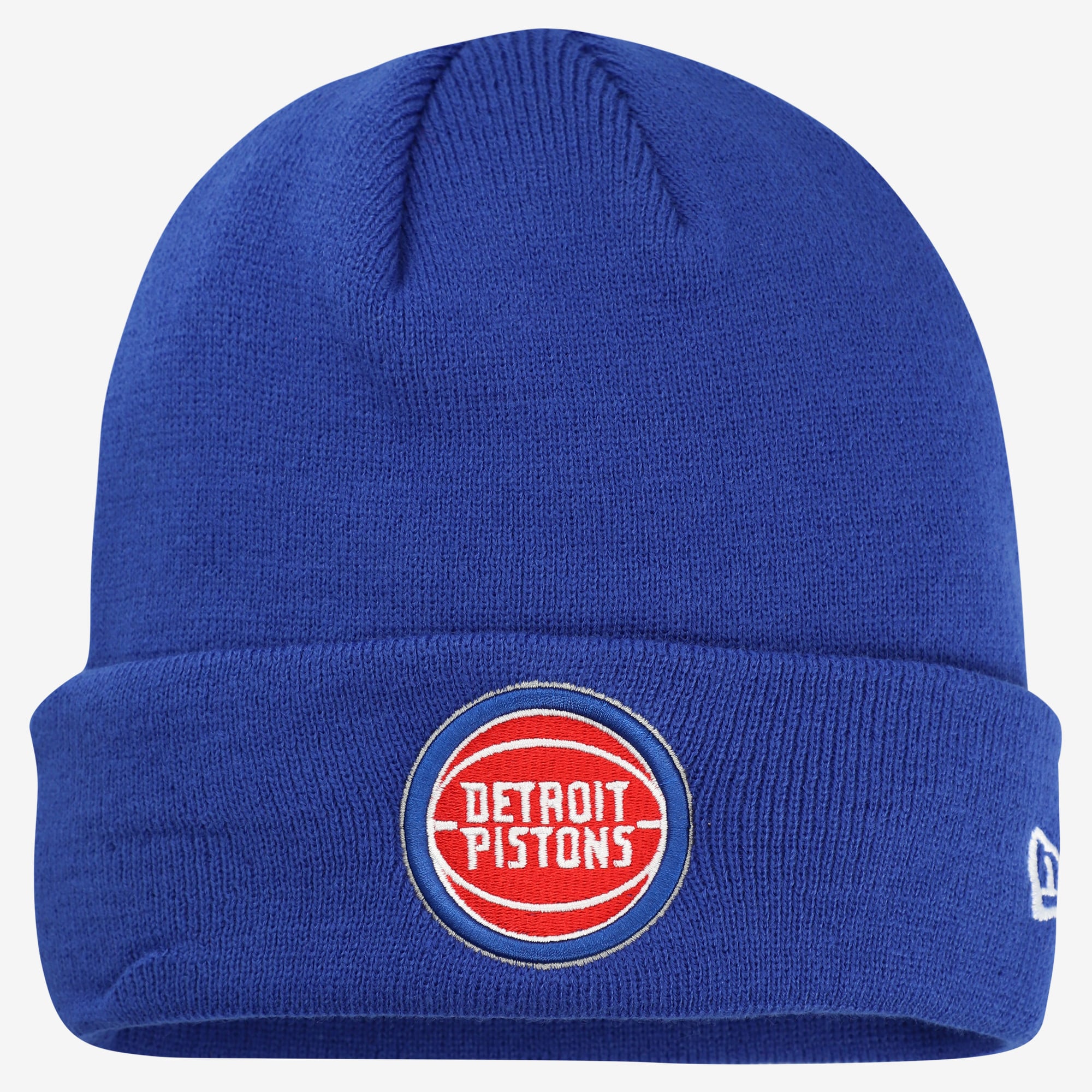 Men's New Era Blue Detroit Pistons Cuffed Knit Hat
