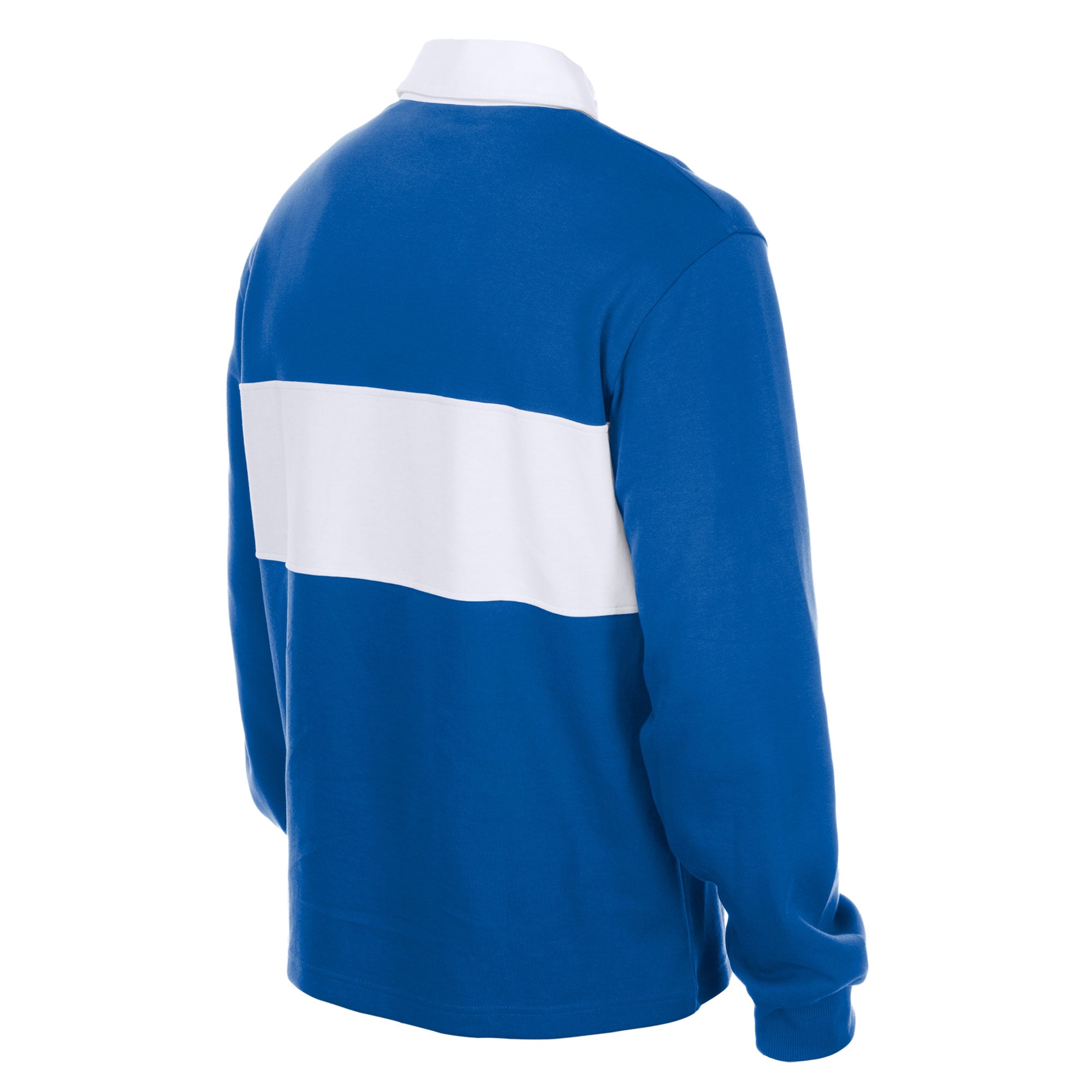 Polo de rugby à manches longues New Era bleu Detroit Pistons pour homme