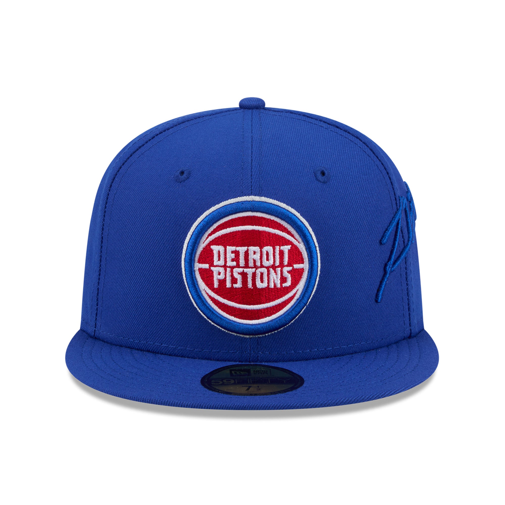 Casquette ajustée New Era 59FIFTY bleue pour homme, logo Detroit Pistons.