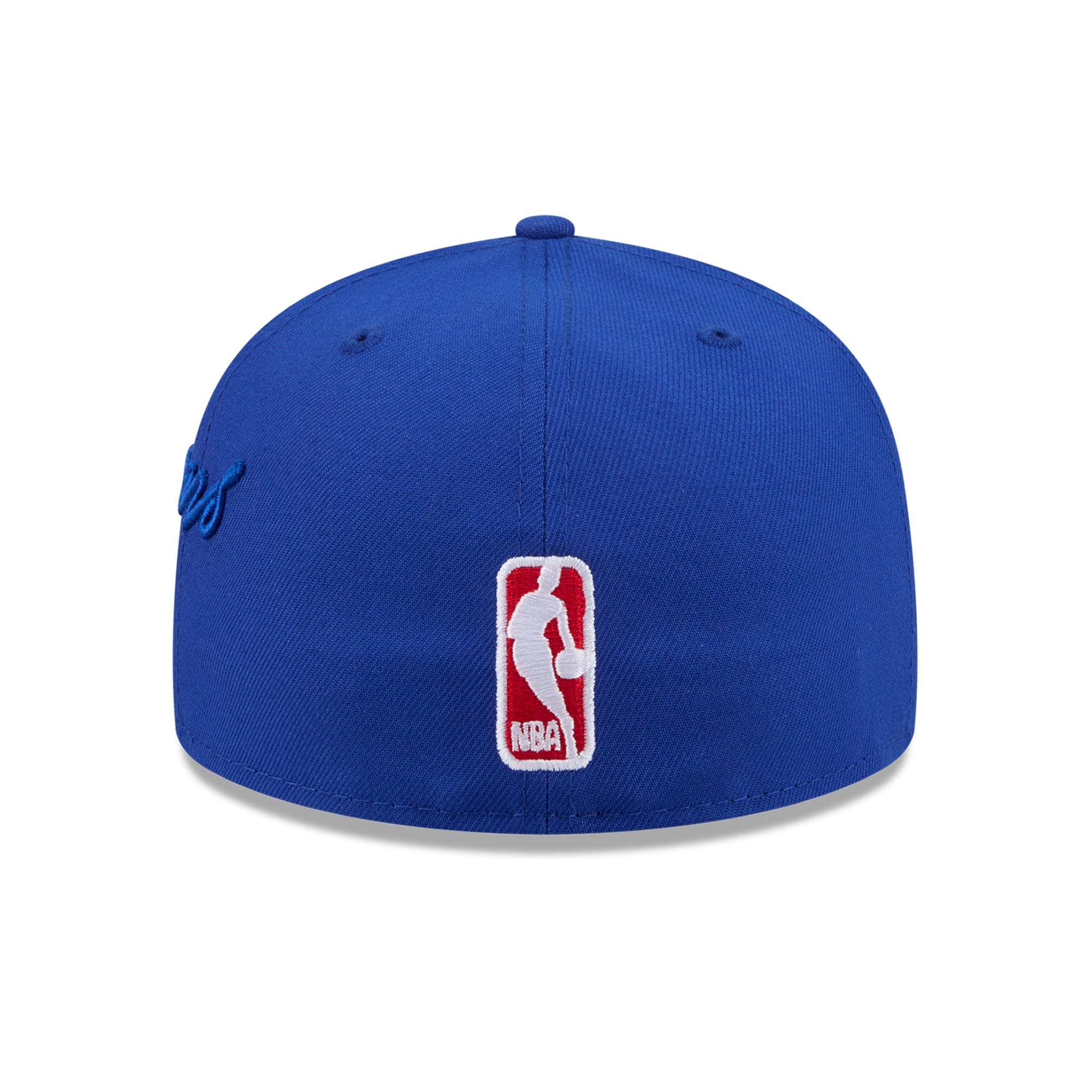Casquette ajustée New Era 59FIFTY bleue pour homme, logo Detroit Pistons.