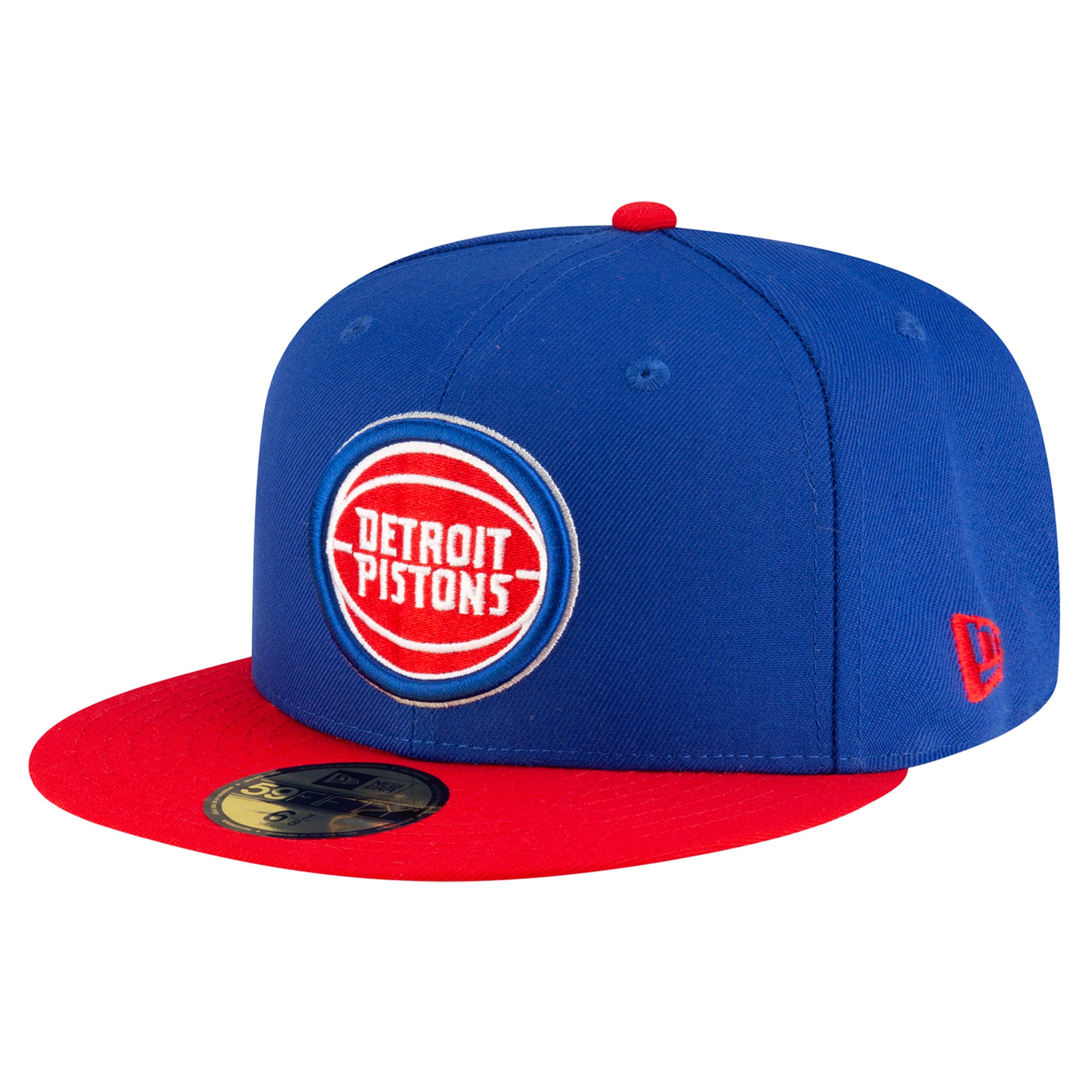 Men's Detroit Pistons New Era Blue Two-Tone 59FIFTY Fitted Hat