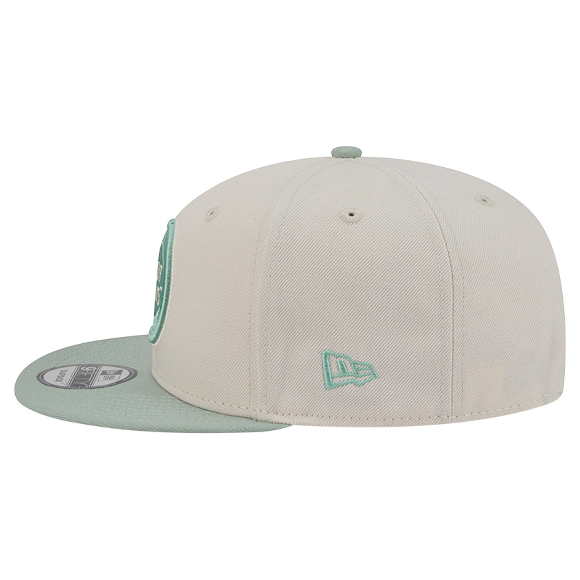 Men's New Era  Cream/Light Green Detroit Pistons Color Pack 9FIFTY Snapback Hat
