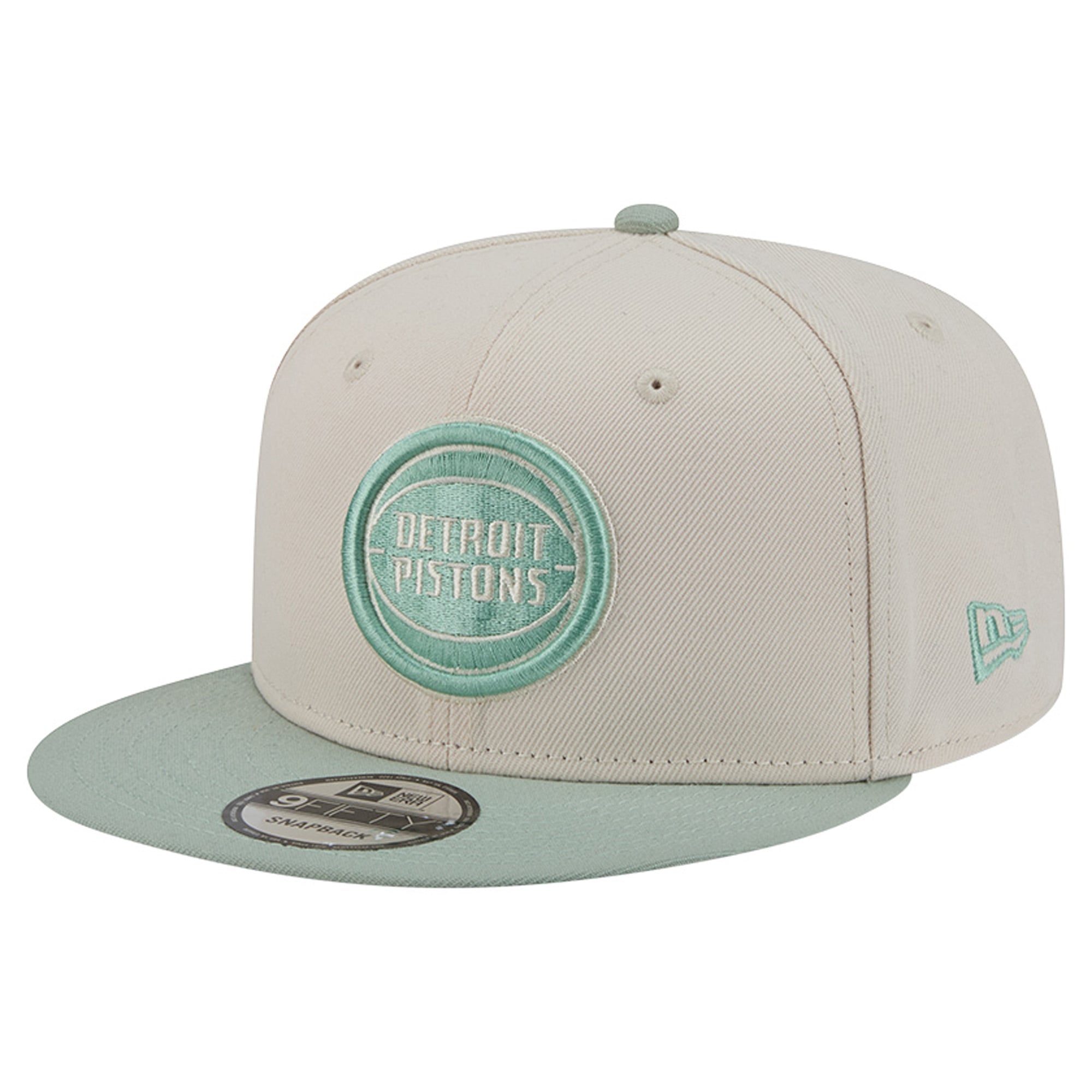 Men's Detroit Pistons New Era Cream/Light Green Color Pack 9FIFTY Snapback Hat