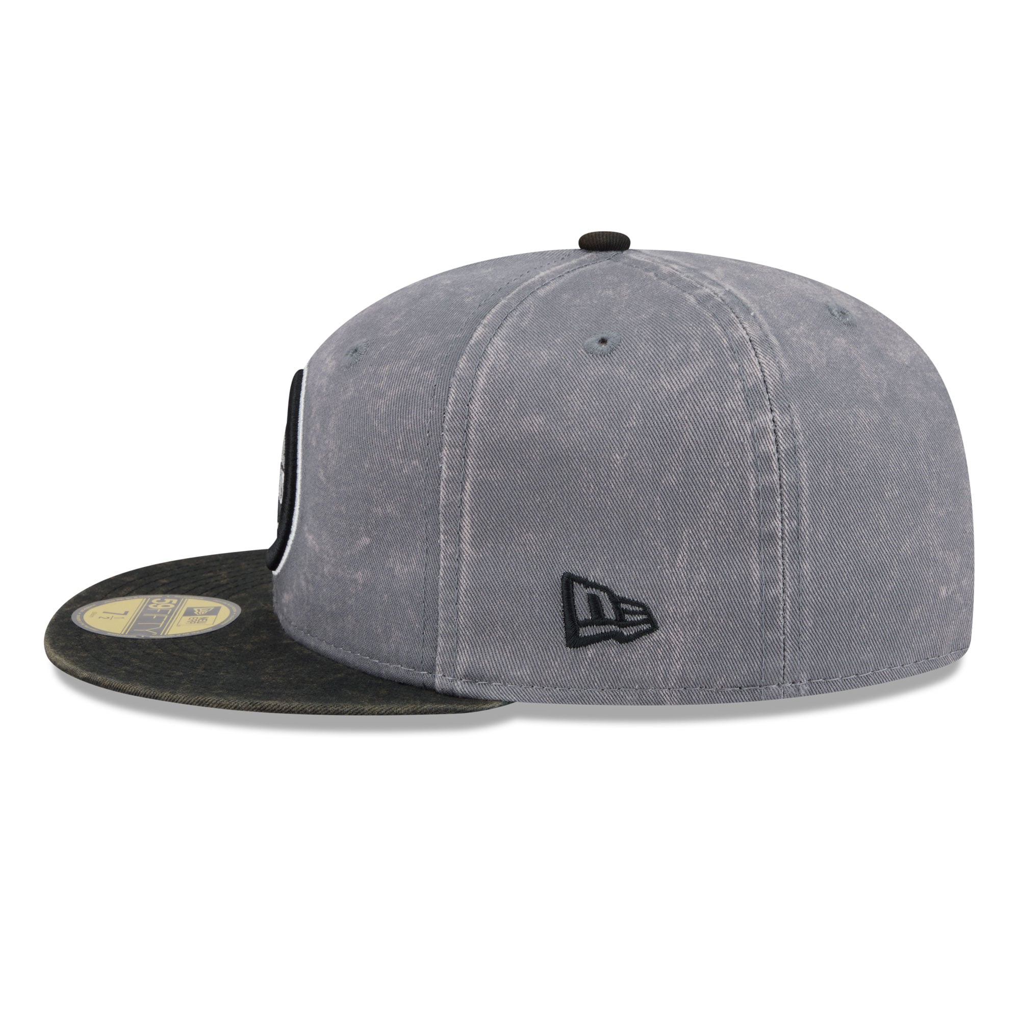 Men's New Era Gray/Black Detroit Pistons Washed 59FIFTY Fitted Hat