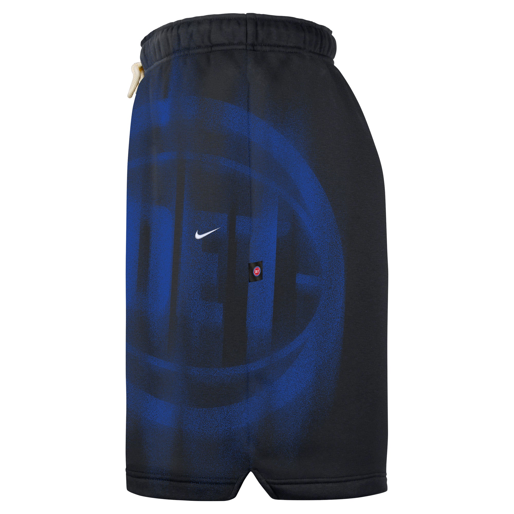 Short de sport Nike Detroit Pistons 2026 Standard Issue pour homme, en polaire noire.