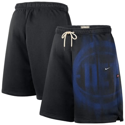 Detroit Pistons Nike 2026 Standard Issue Practice Icon Fleece Shorts - Black