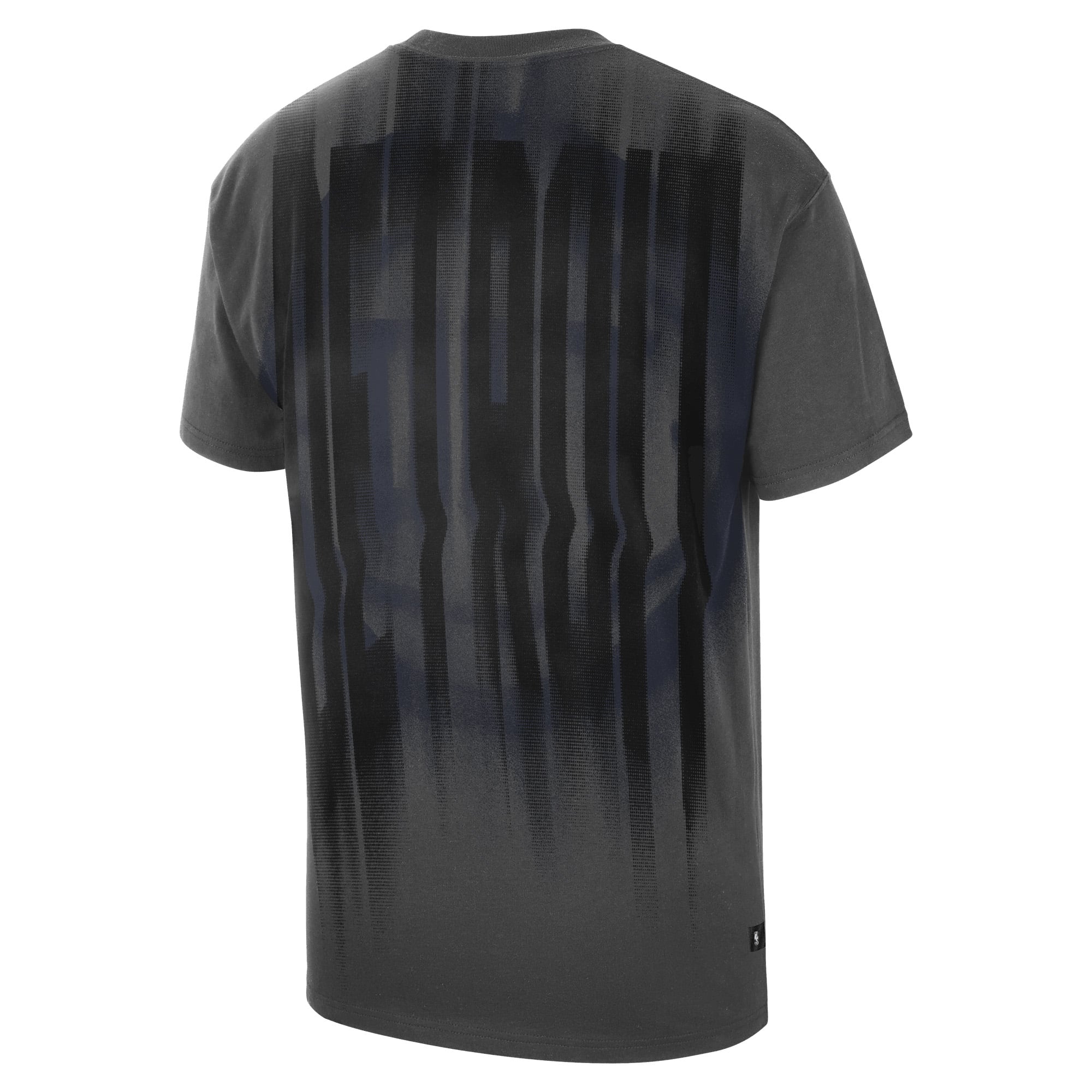 T-shirt Nike Max 90 d'avant-match, couleur anthracite, Detroit Pistons 2026, modèle standard.
