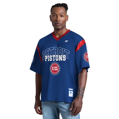 Detroit Pistons Starter Game Day V-Neck T-Shirt - Blue