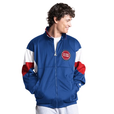 Detroit Pistons Starter Legacy Full-Zip Track Jacket - Blue