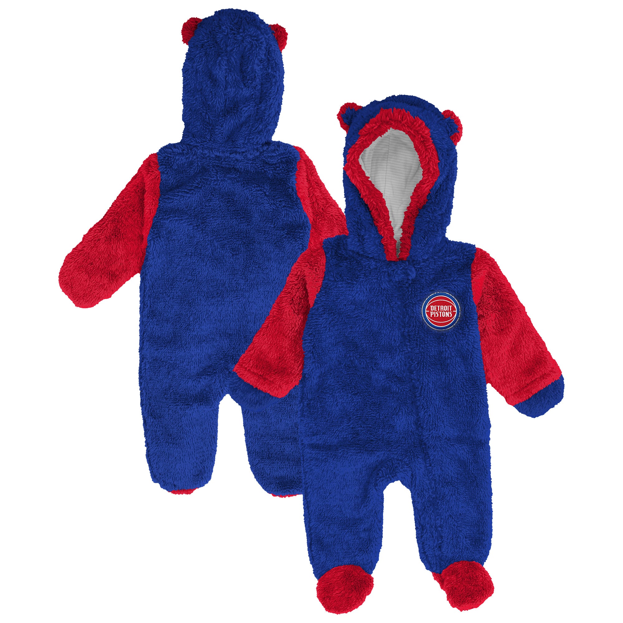 Grenouillère polaire zippée Outerstuff bleue Detroit Pistons pour nouveau-né et nourrisson
