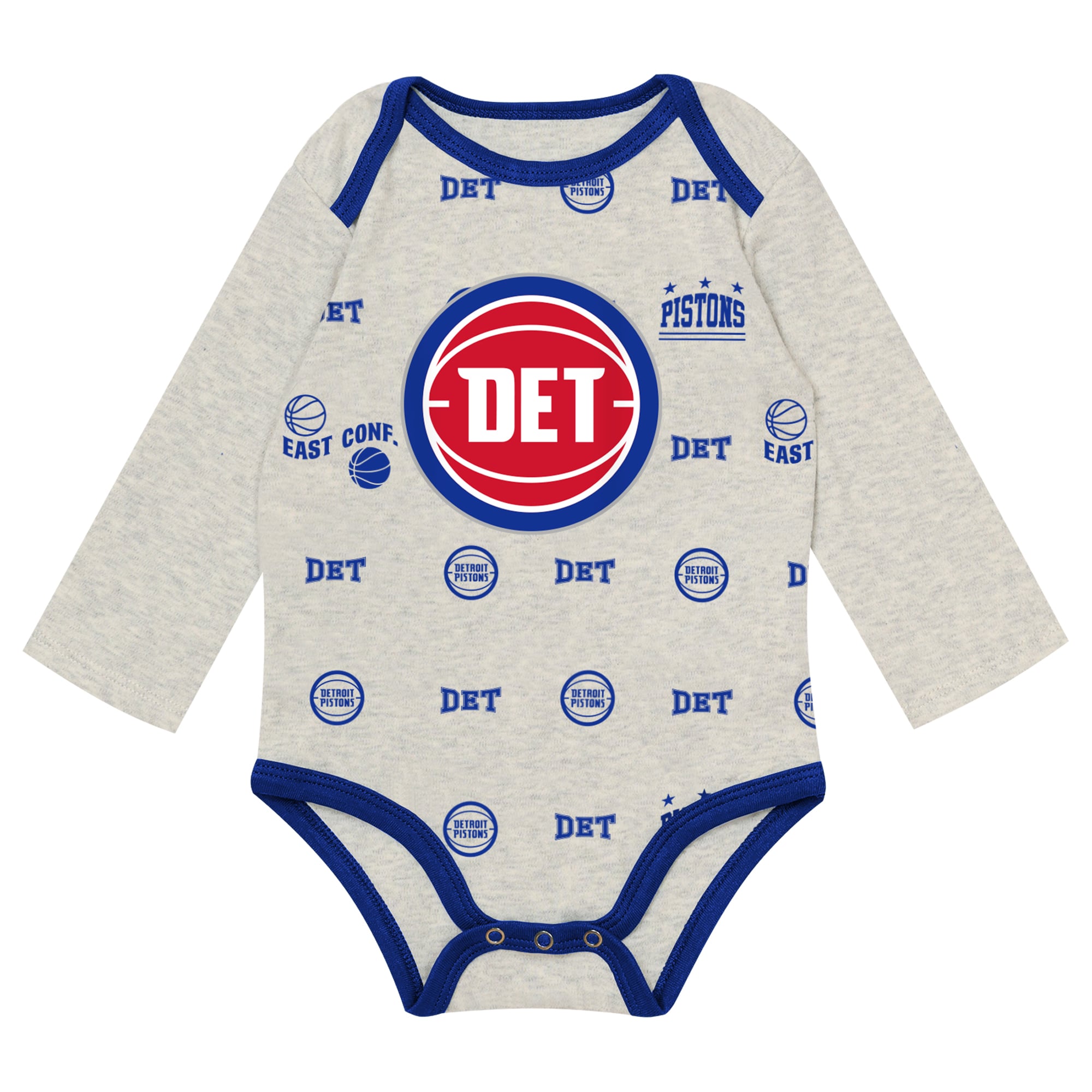 Ensemble pour nouveau-né et nourrisson Outerstuff Detroit Pistons : body, pantalon bonnet à revers.