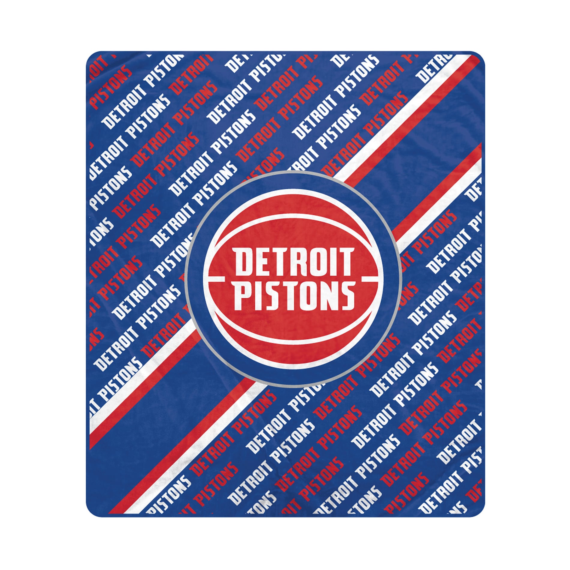 Couverture ultra douce Pegasus Detroit Pistons, 152 x 178 cm (diagonale), doublée et ornée du logo.