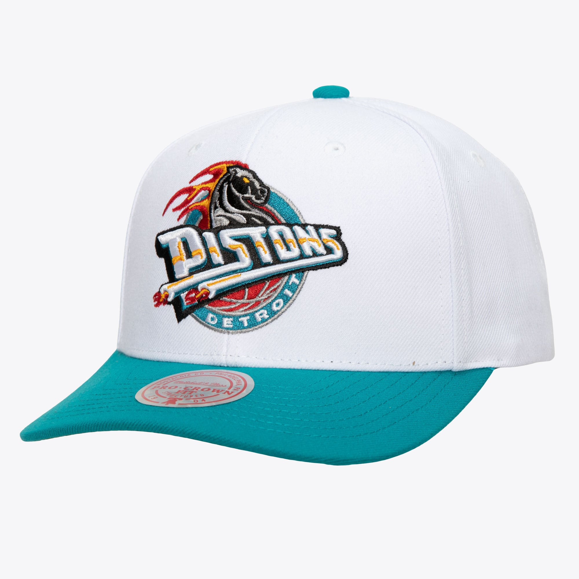 White Detroit Pistons Hardwood Classics Team 2.0 Two-Tone Pro Snapback Hat