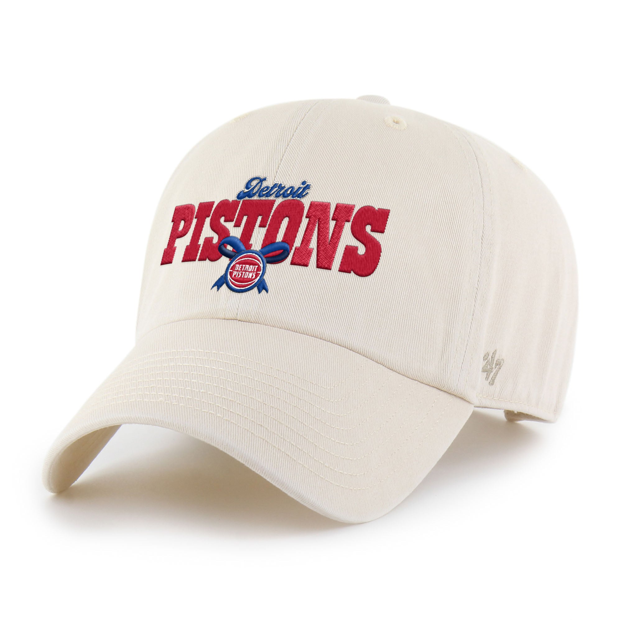 Women's Detroit Pistons '47 Natural Bow Stack Clean Up Adjustable Hat
