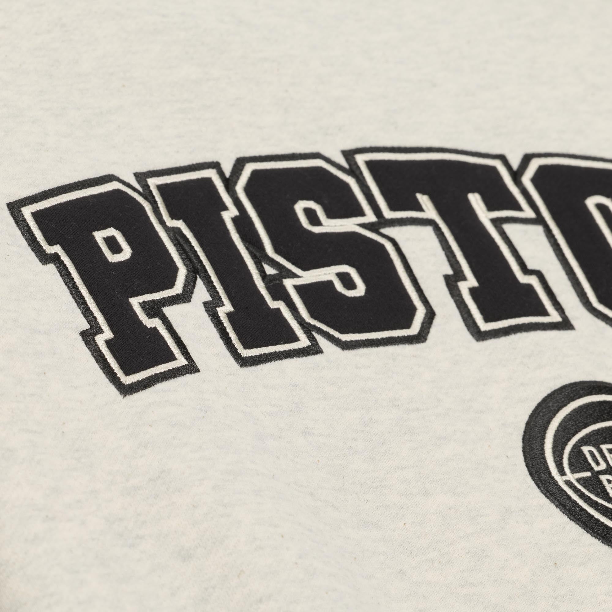 Sweat-shirt à col montant côtelé Mitchell & Ness Detroit Pistons couleur avoine pour femme
