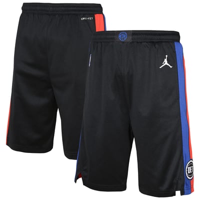  Detroit Pistons Jordan Brand Youth Authentic Statement Edition Swingman Shorts - Black