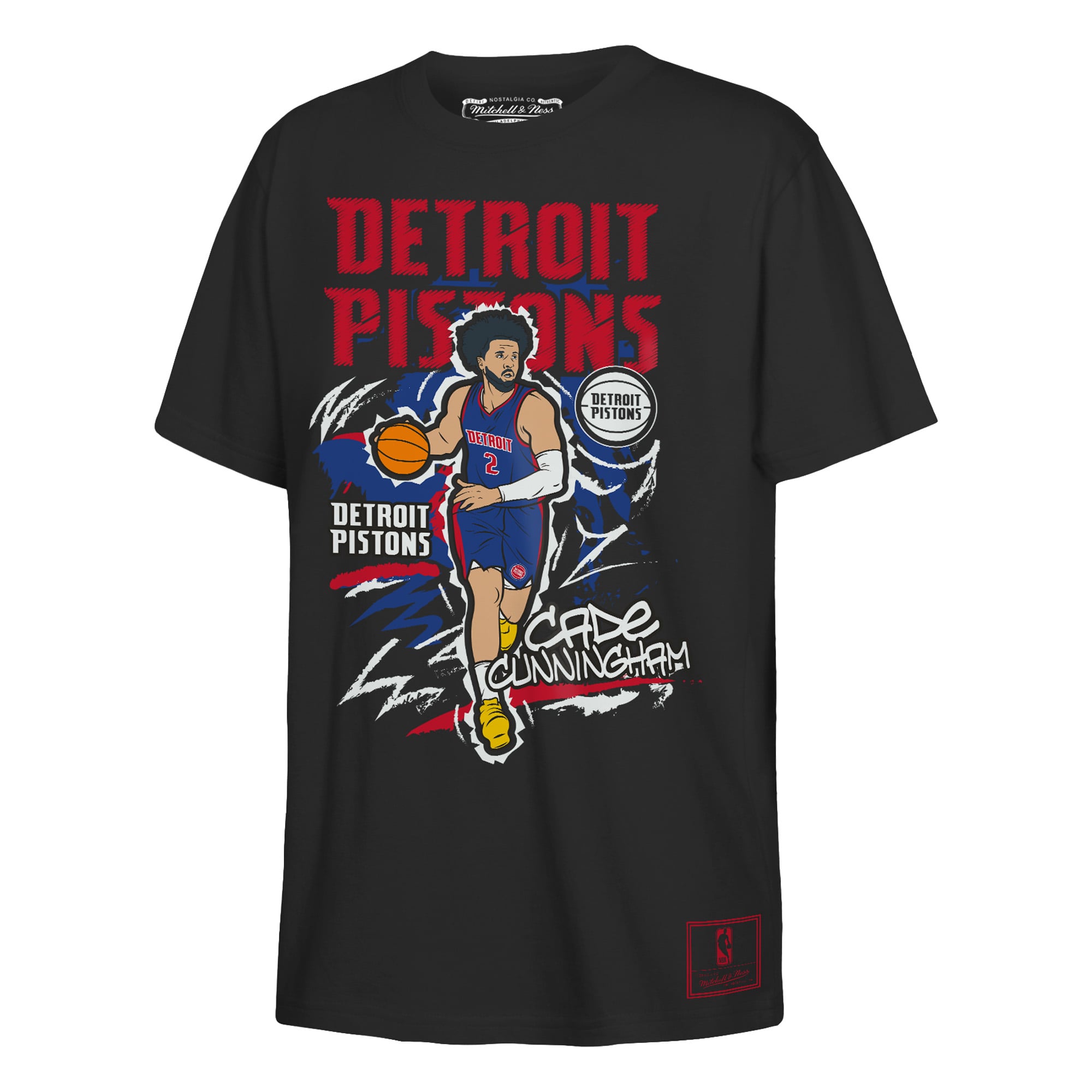 T-shirt Mitchell & Ness Cade Cunningham noir Detroit Pistons pour enfant