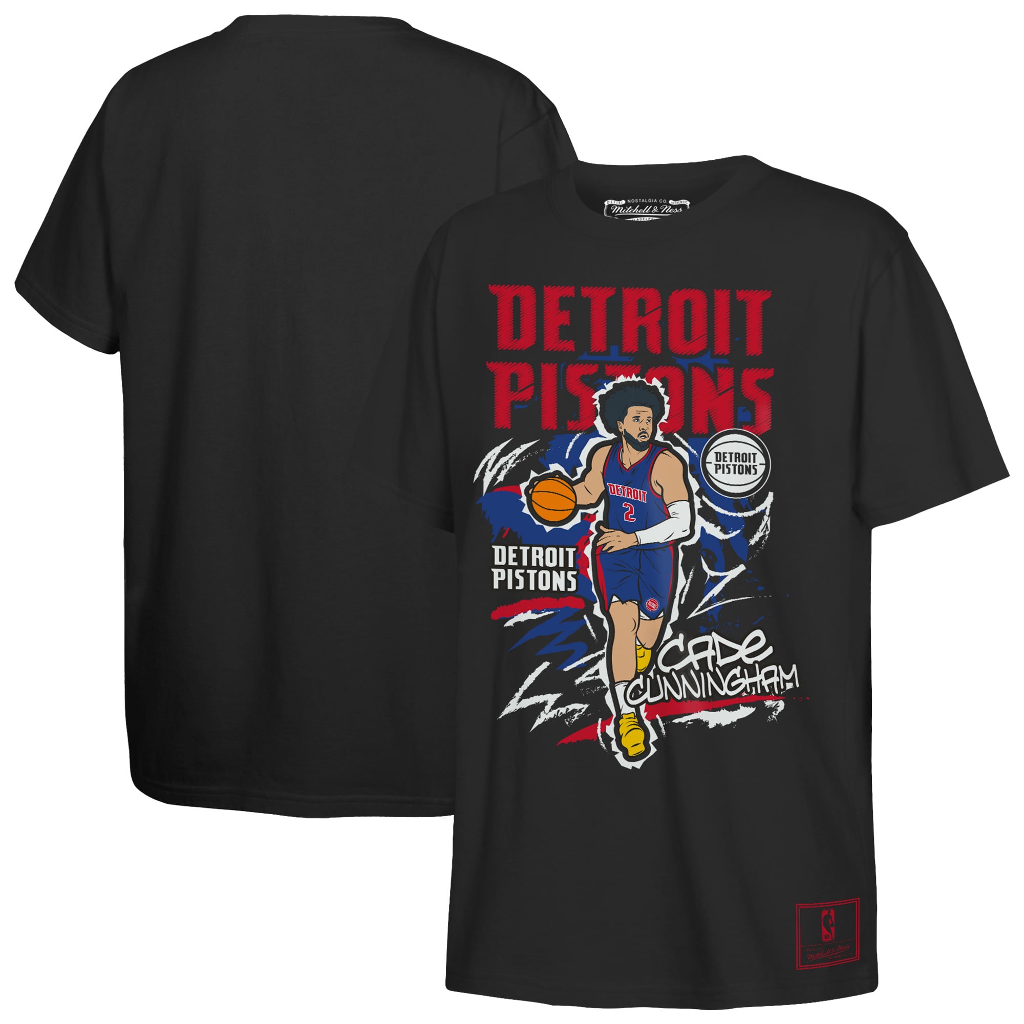 T-shirt Mitchell & Ness Cade Cunningham noir Detroit Pistons pour enfant