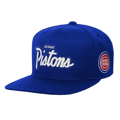 Detroit Pistons Mitchell & Ness Youth Head Coach Flat Brim Snapback Hat - Royal
