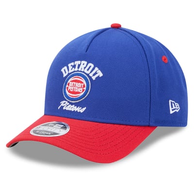 Detroit Pistons New Era Youth Arch 9FORTY A-Frame M-Crown Adjustable Hat - Blue