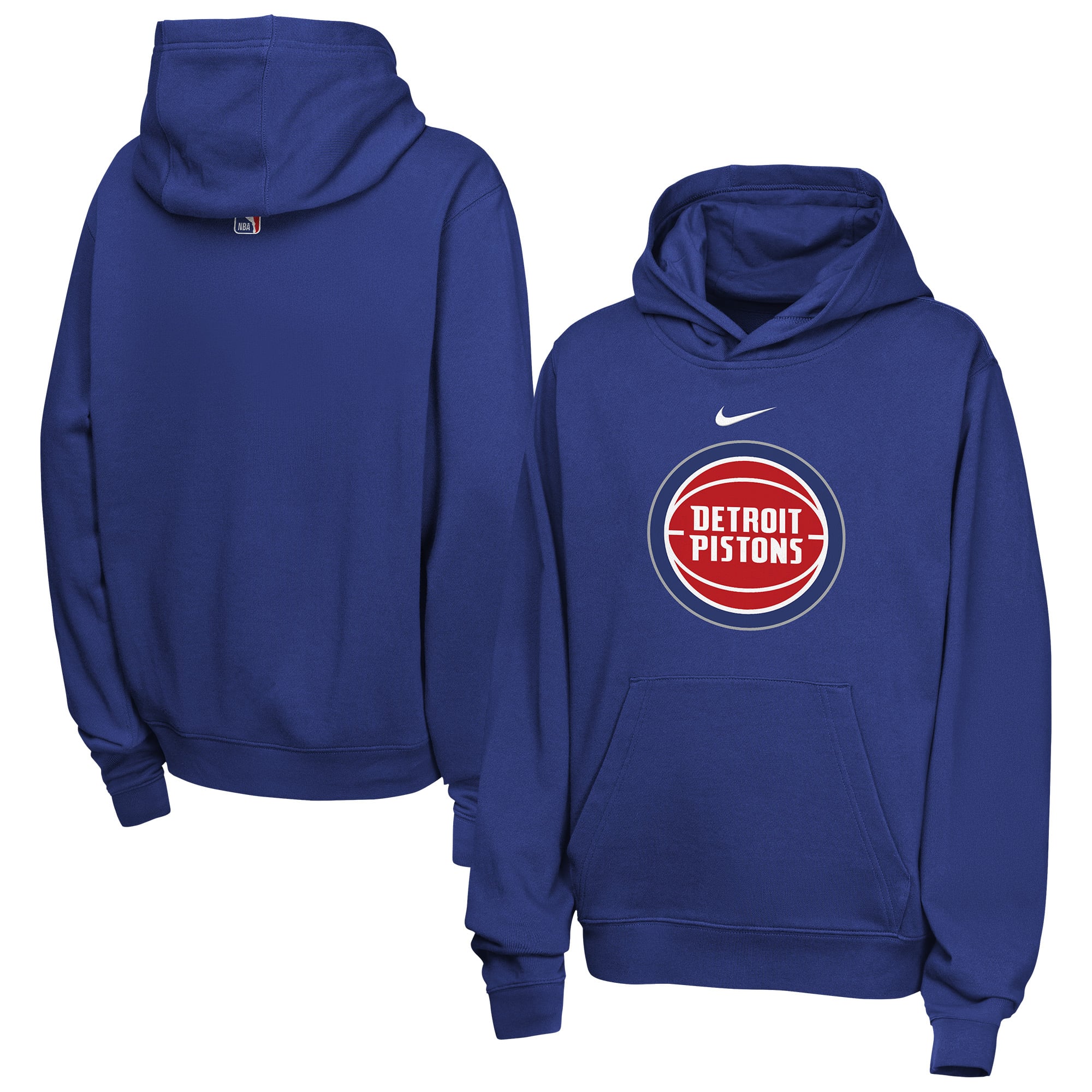 Sweat à capuche Nike bleu Detroit Pistons Essential Logo Club pour enfant