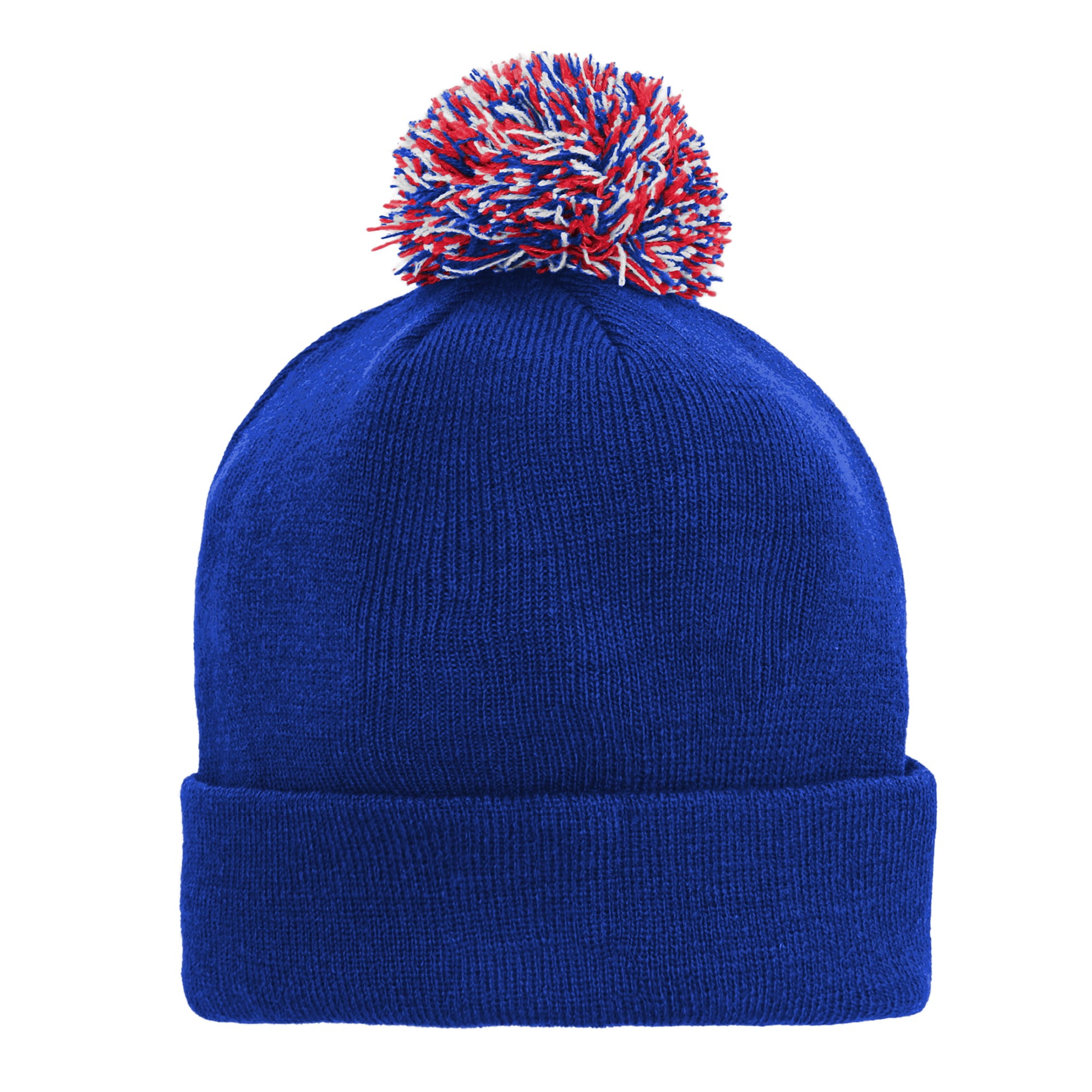 Bonnet tricoté à revers bleu Detroit Pistons pour enfant Outerstuff avec pompon