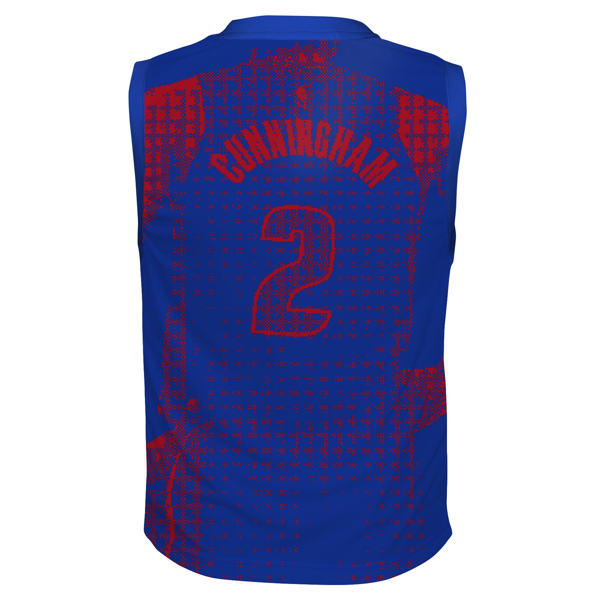 Maillot de jeu iconique bleu Cade Cunningham des Detroit Pistons pour jeunes Outerstuff