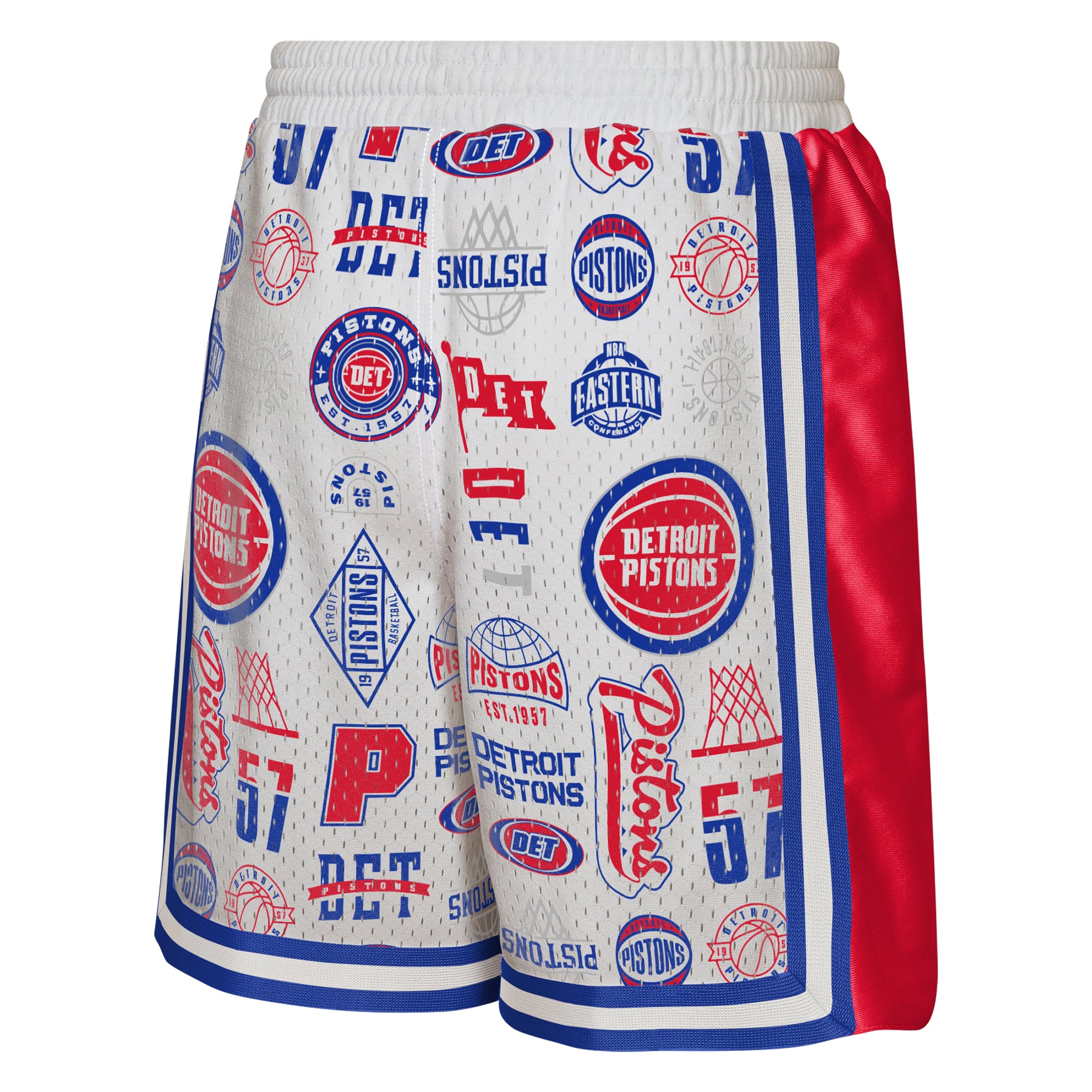 Short de basketball Youth Outerstuff blanc Detroit Pistons Ball Hog Dazzle