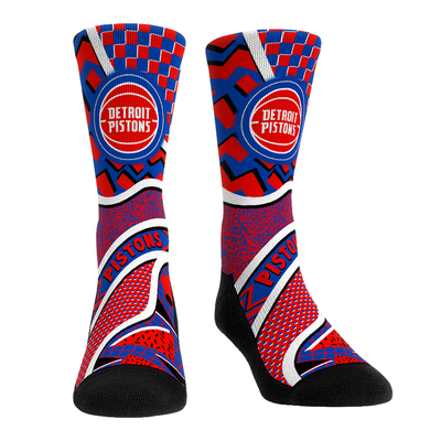  Detroit Pistons Rock Em Youth Ball Pattern Crew Socks - Blue