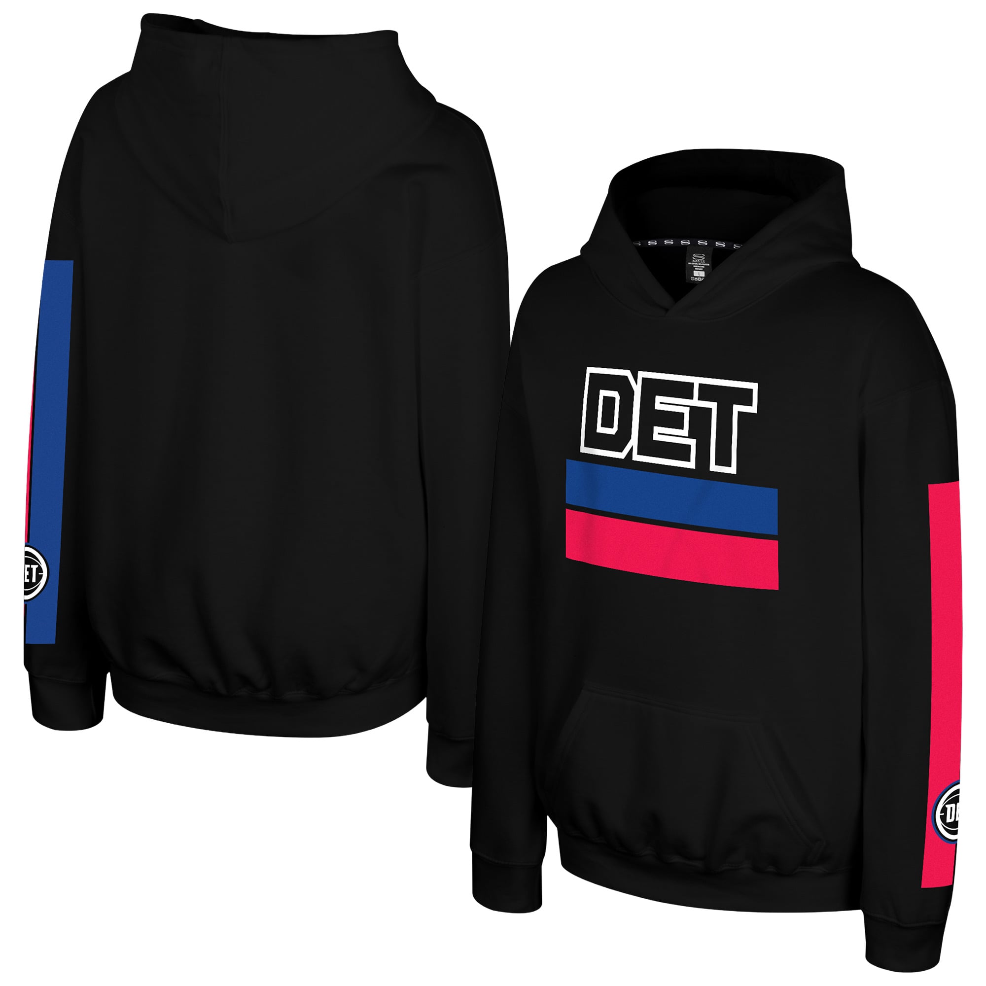 Youth Stadium Essentials Black Detroit Pistons Legends City Star Hoodie