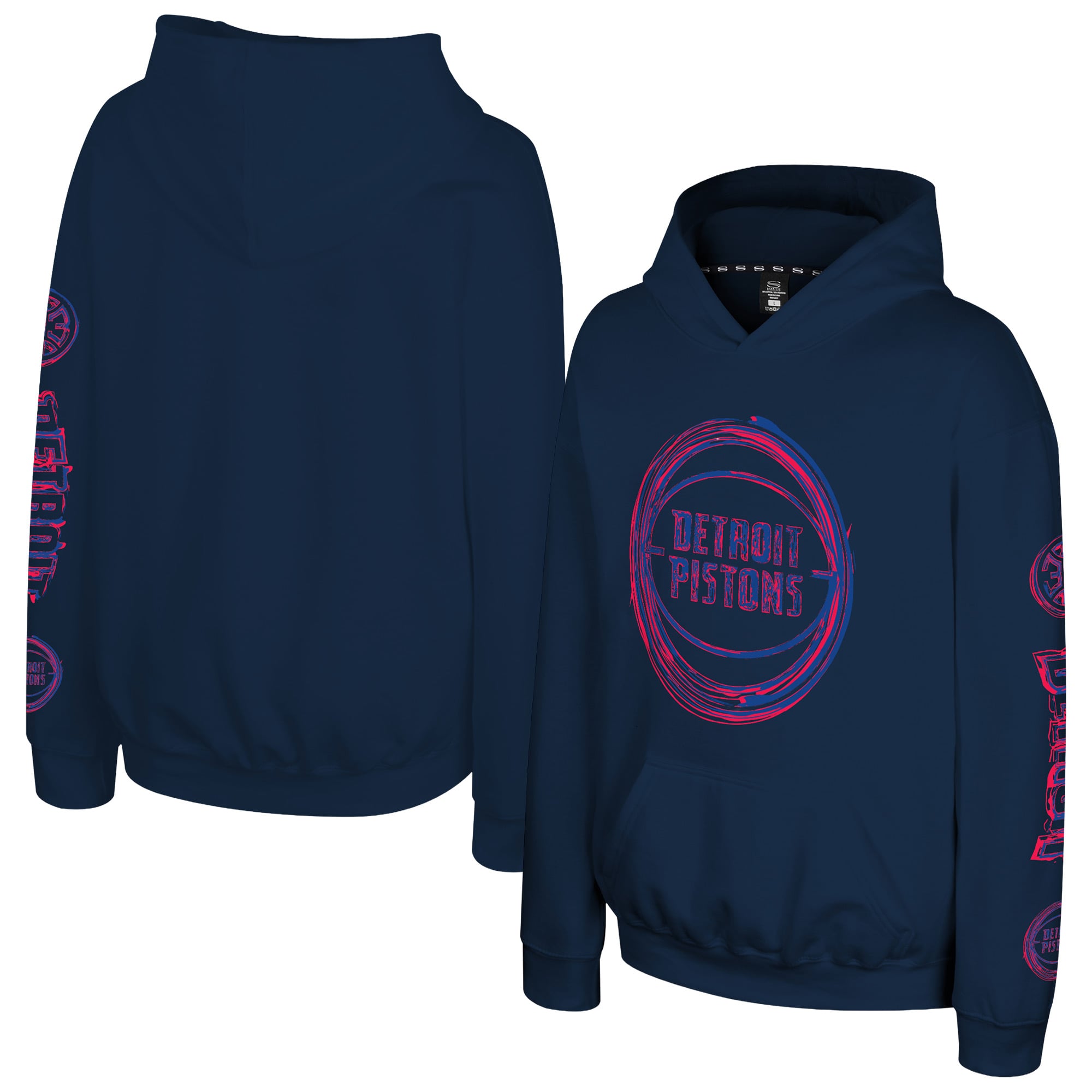 Youth Stadium Essentials Navy Detroit Pistons Legends Elementized Hoodie