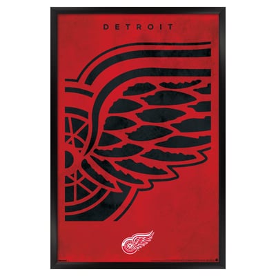  Detroit Red Wings 23" x 34" Framed Poster