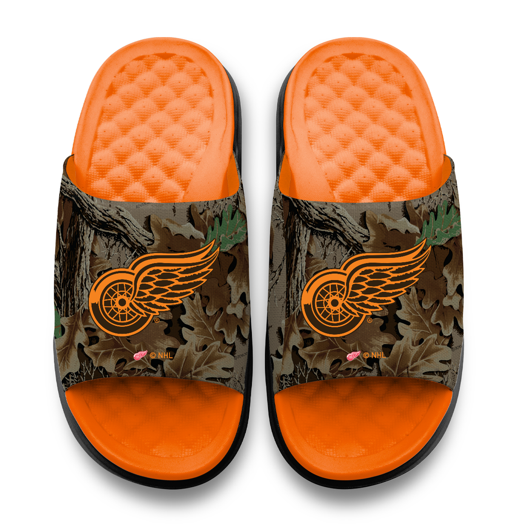 GUESS Men Orange Camo Logo Kreme Slide Sandals Unisex San Antonio Spurs ISlide RealTree Advantage Camo  main image 2