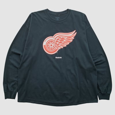 Detroit Red Wings Reebok 2010s Long Sleeve T-shirt - Black - 2XL by Fanatics Real Vintage