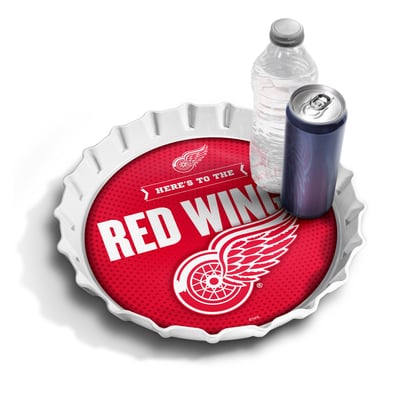 Detroit Red Wings Fanpoint 13" Bottle Cap Serving Tray