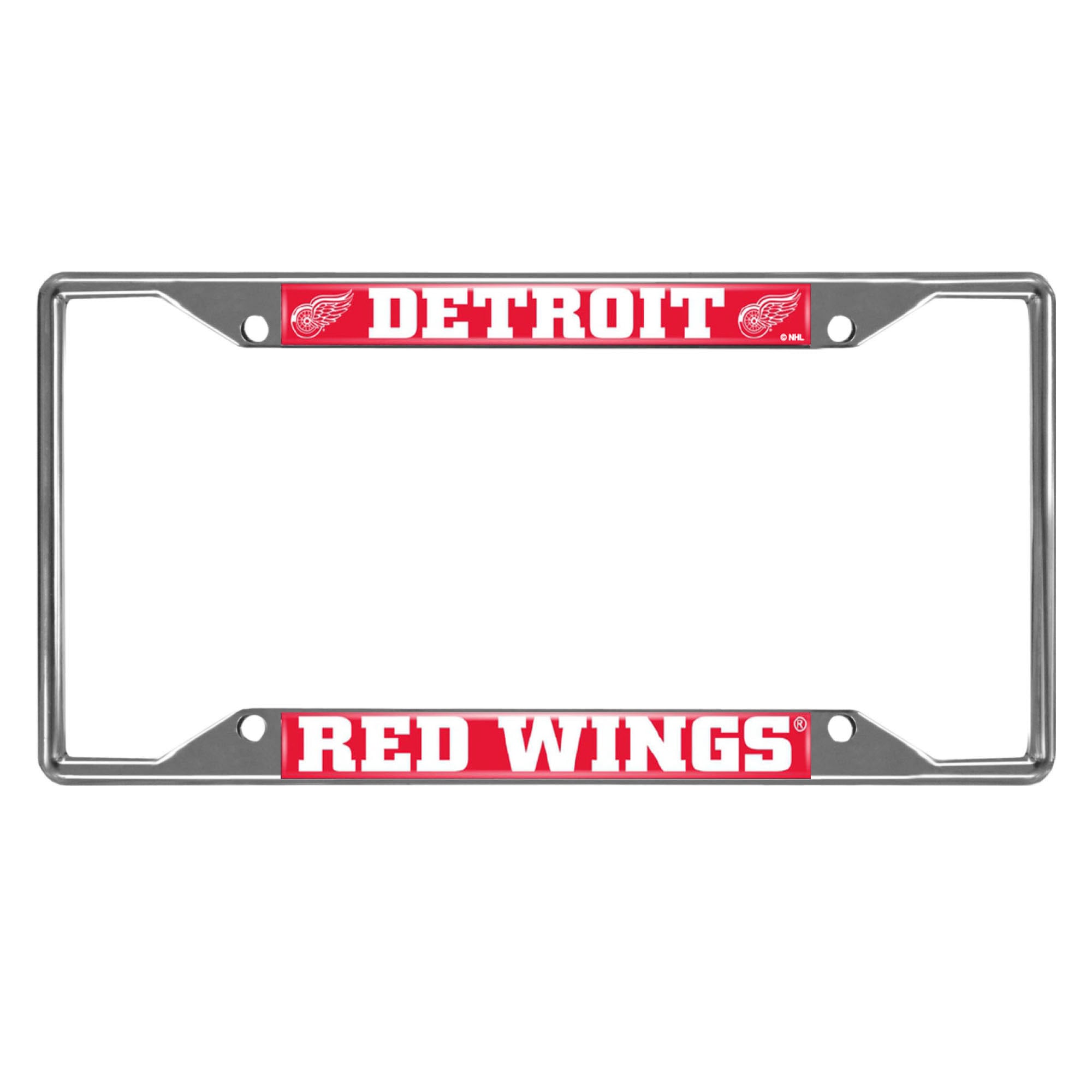 Logo Brands Detroit Red Wings Chrome License Plate Frame