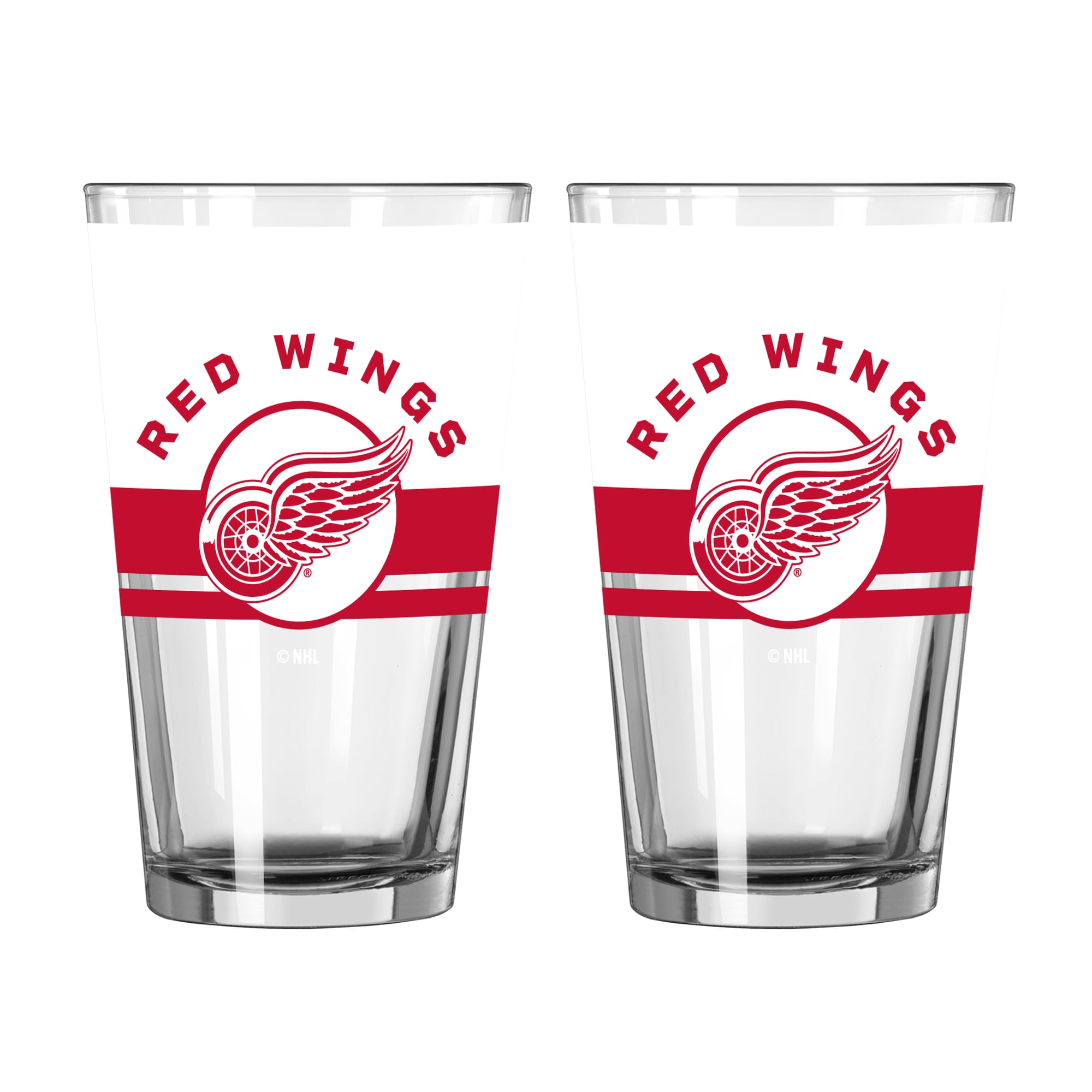 Ensemble de deux verres à bière Horizon de 473 ml (16 oz) Logo Brands Detroit Red Wings