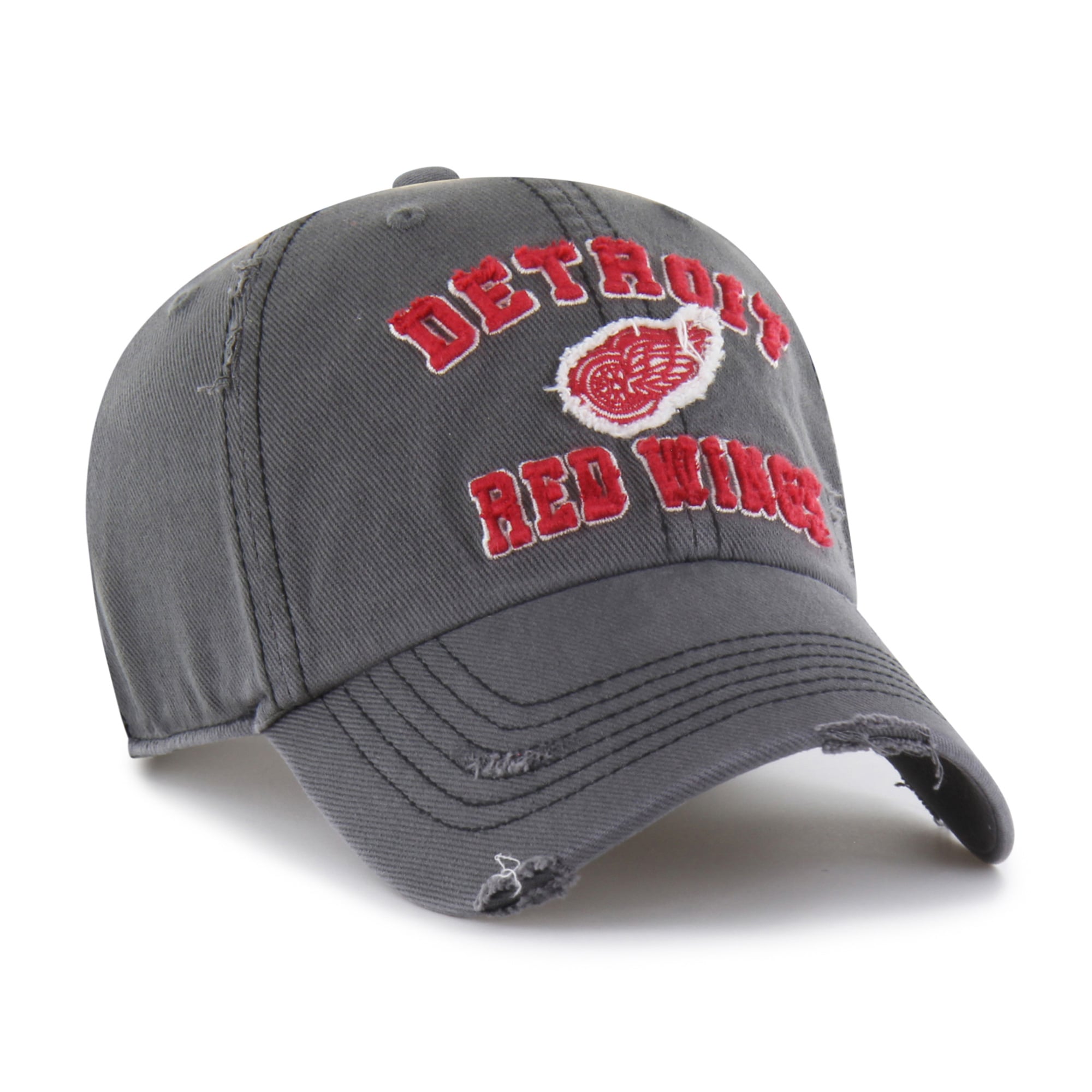 Casquette ajustable Detroit Red Wings Seymoore noire '47 avec application vieillie