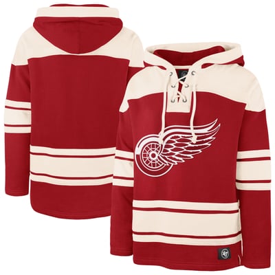  Detroit Red Wings '47 Superior Lacer Hoodie - Red