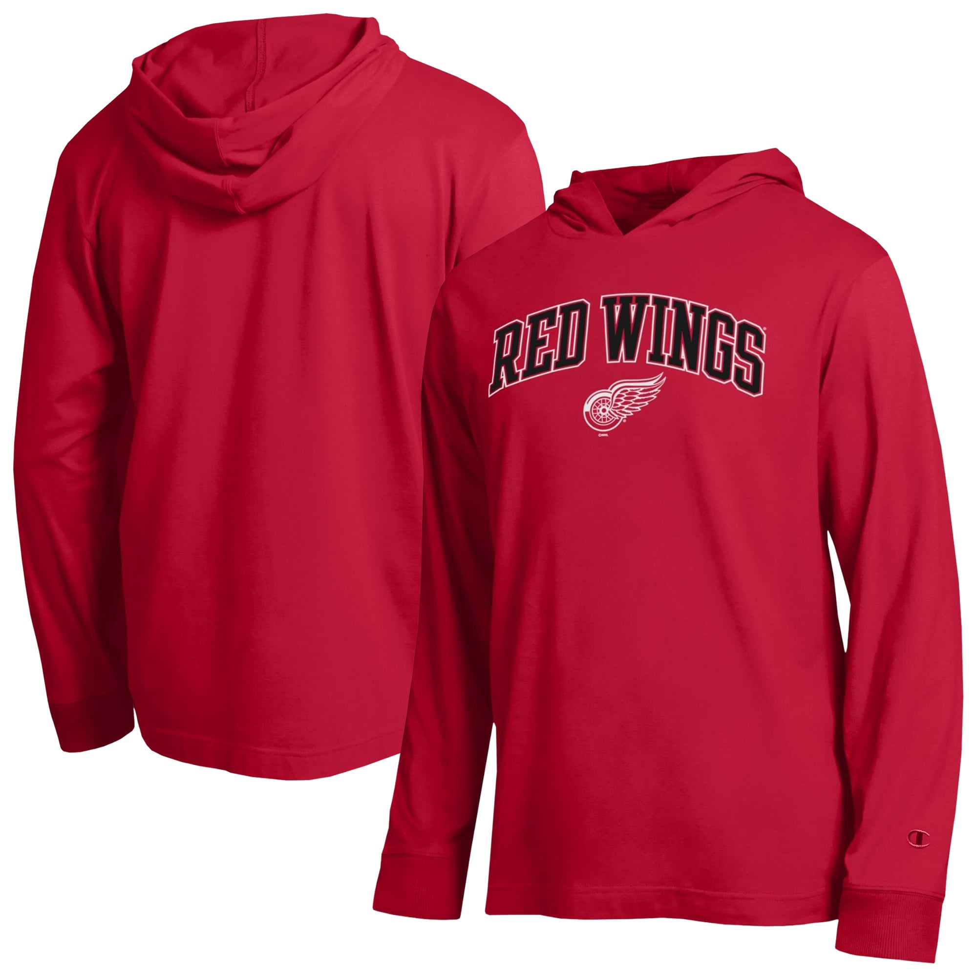 T-shirt à manches longues et capuche léger Champion rouge Detroit Red Wings All-Star pour homme