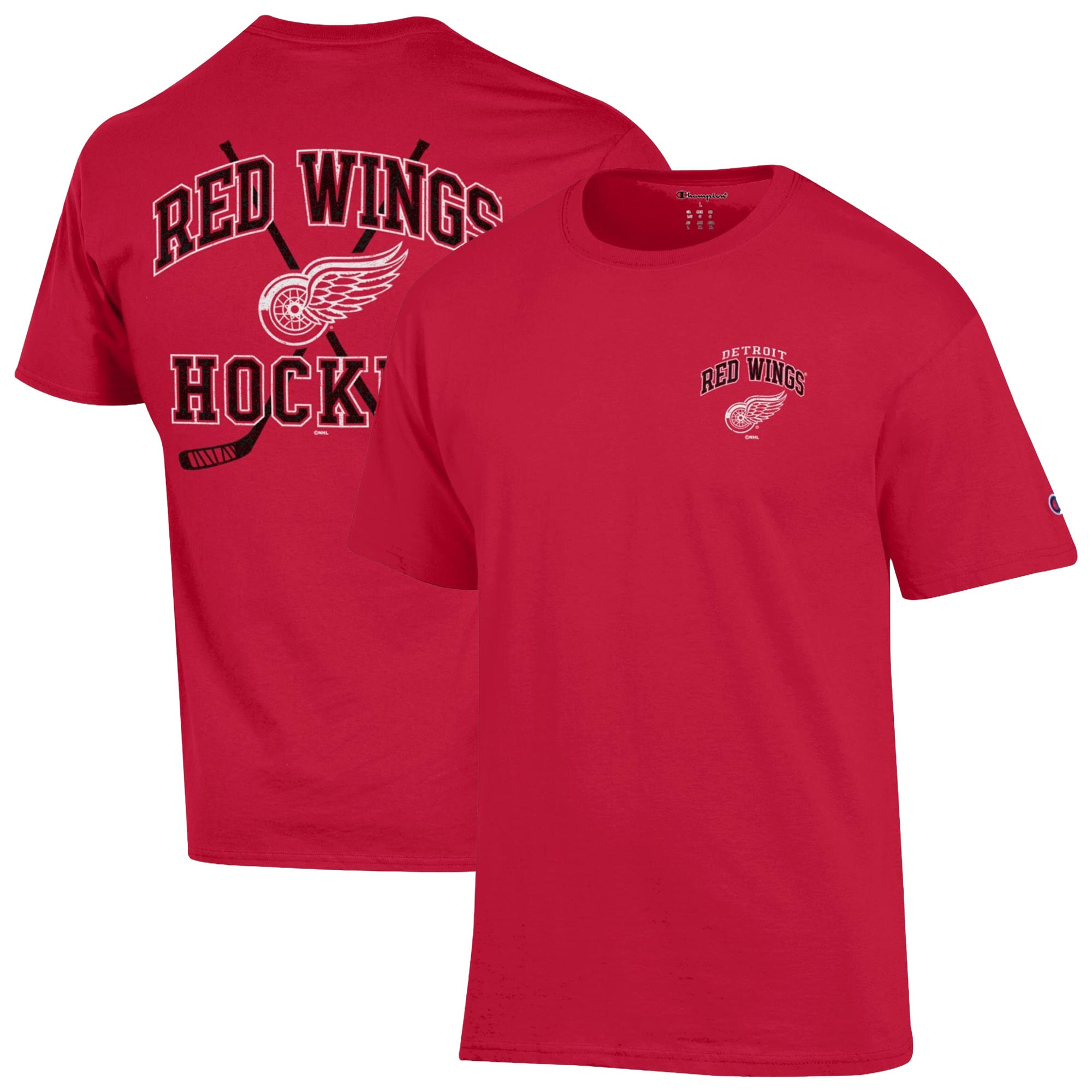 T-shirt Champion Red Detroit Wings pour homme