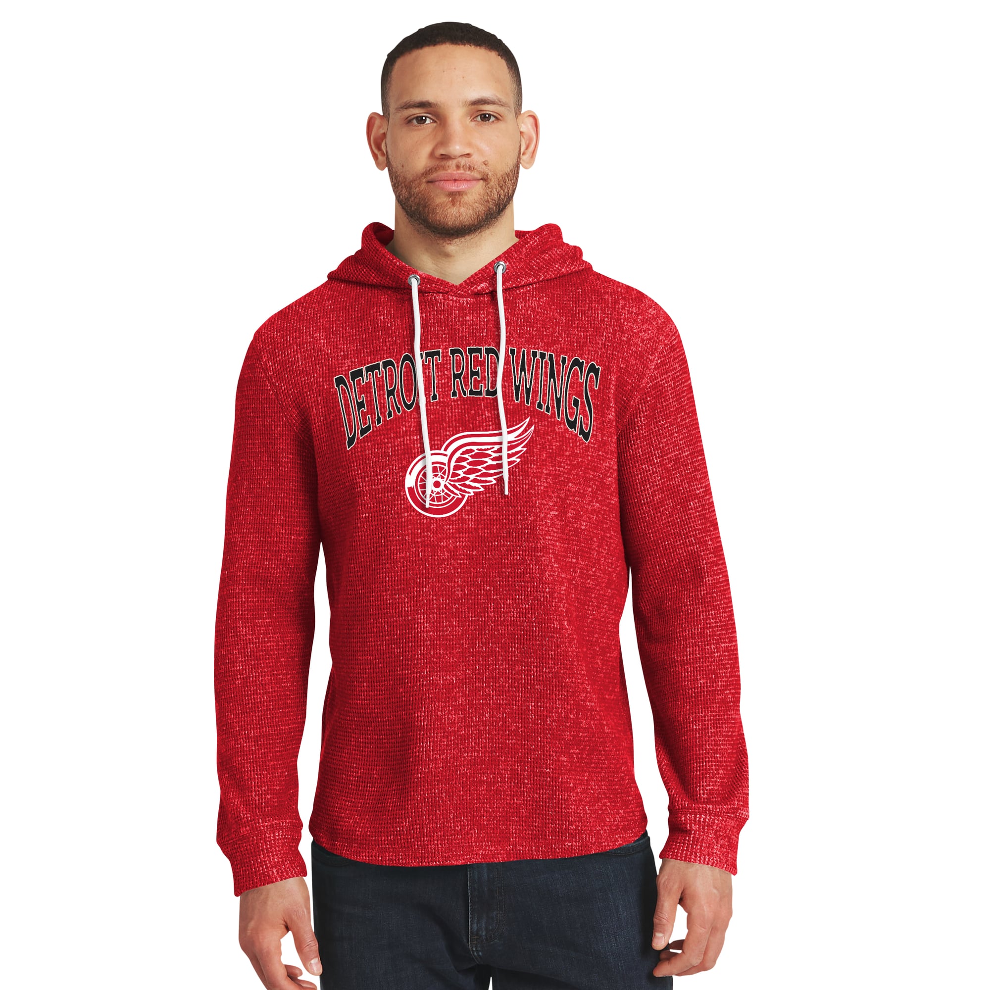 Collection Darius Rucker pour homme par Fanatics T-shirt à manches longues en maille gaufrée rouge Detroit Red Wings