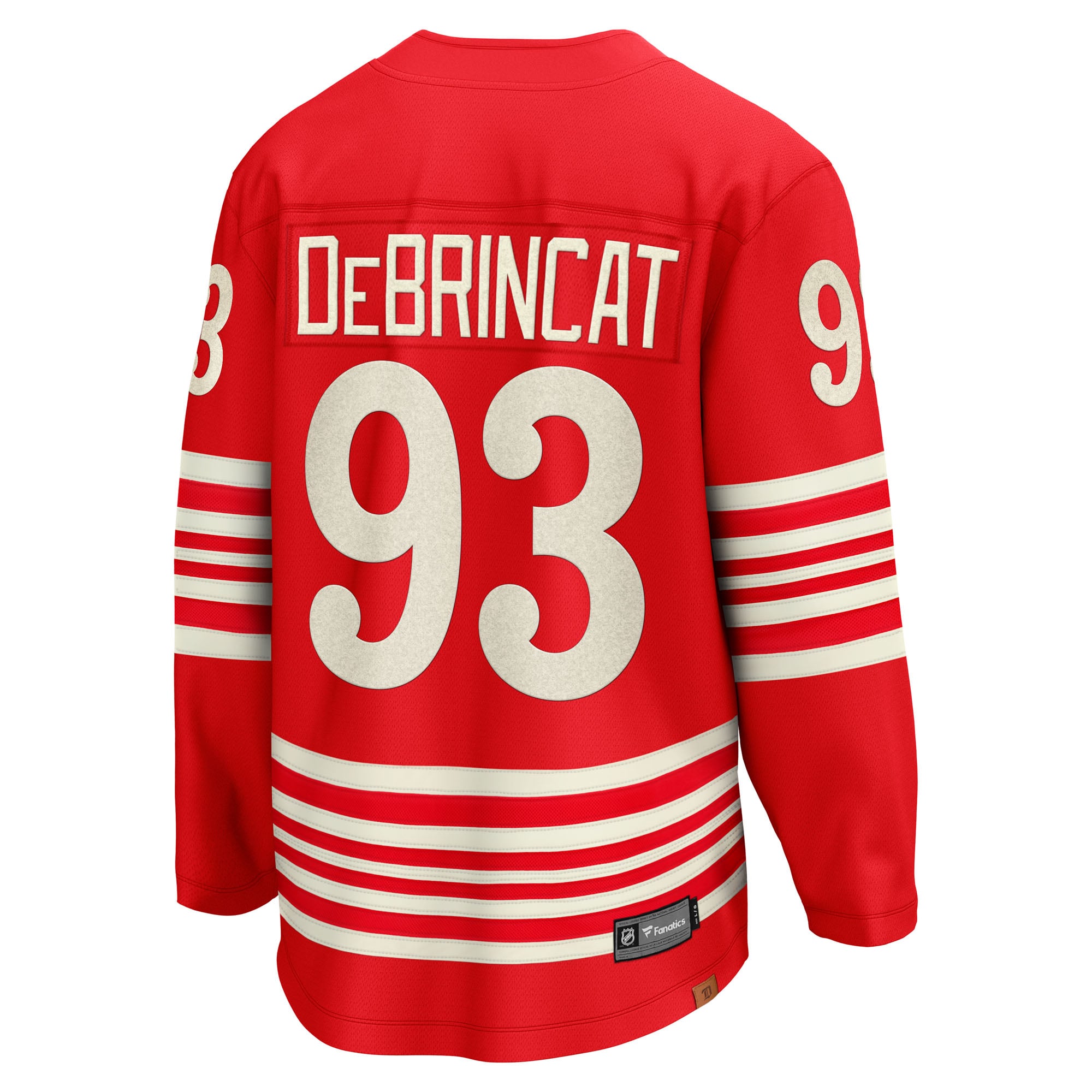 Men's Fanatics Alex DeBrincat Red Detroit Wings Centennial Breakaway Player Jersey