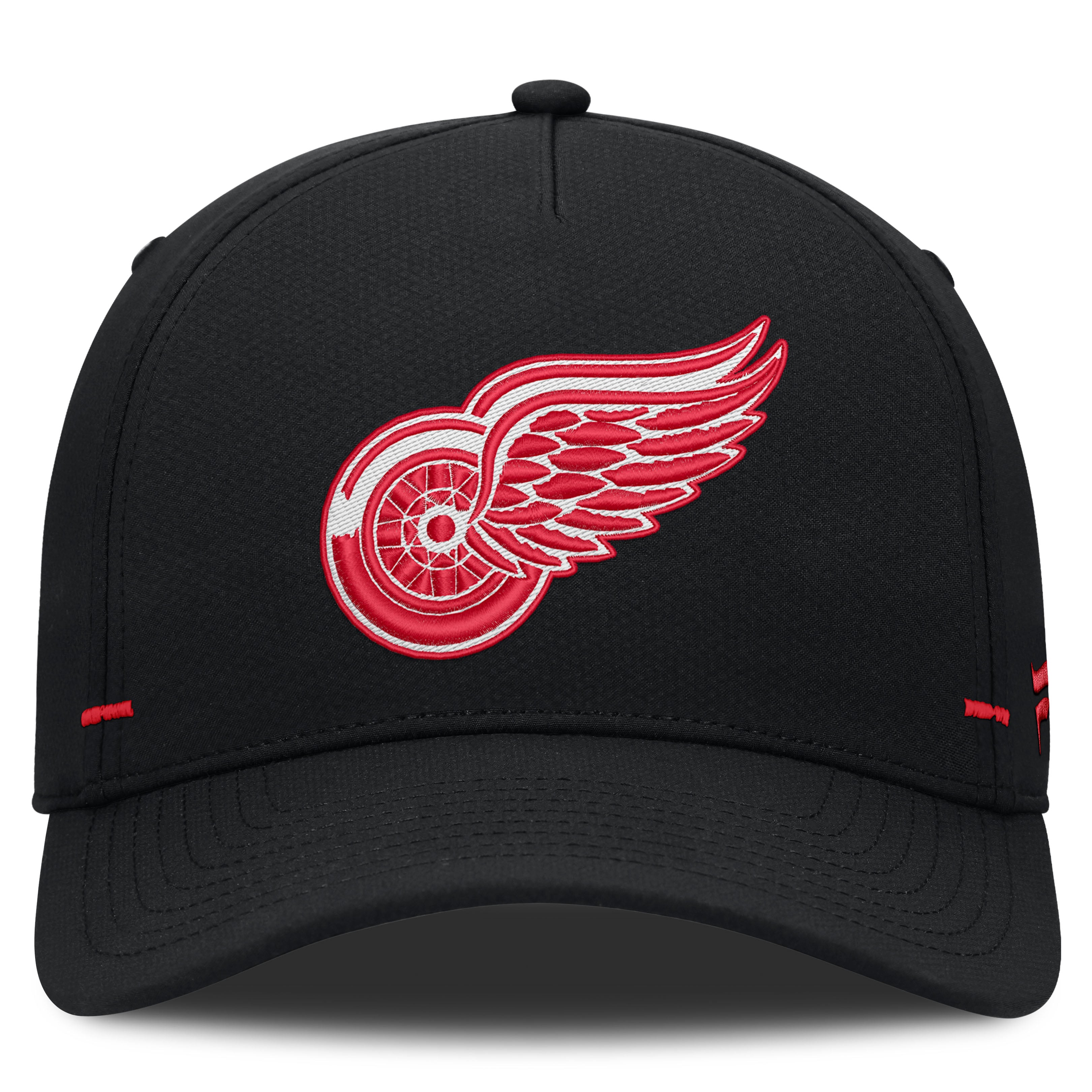Men's Fanatics Black Detroit Red Wings Authentic Pro Rink Bar Tacks A-Frame Adjustable Hat