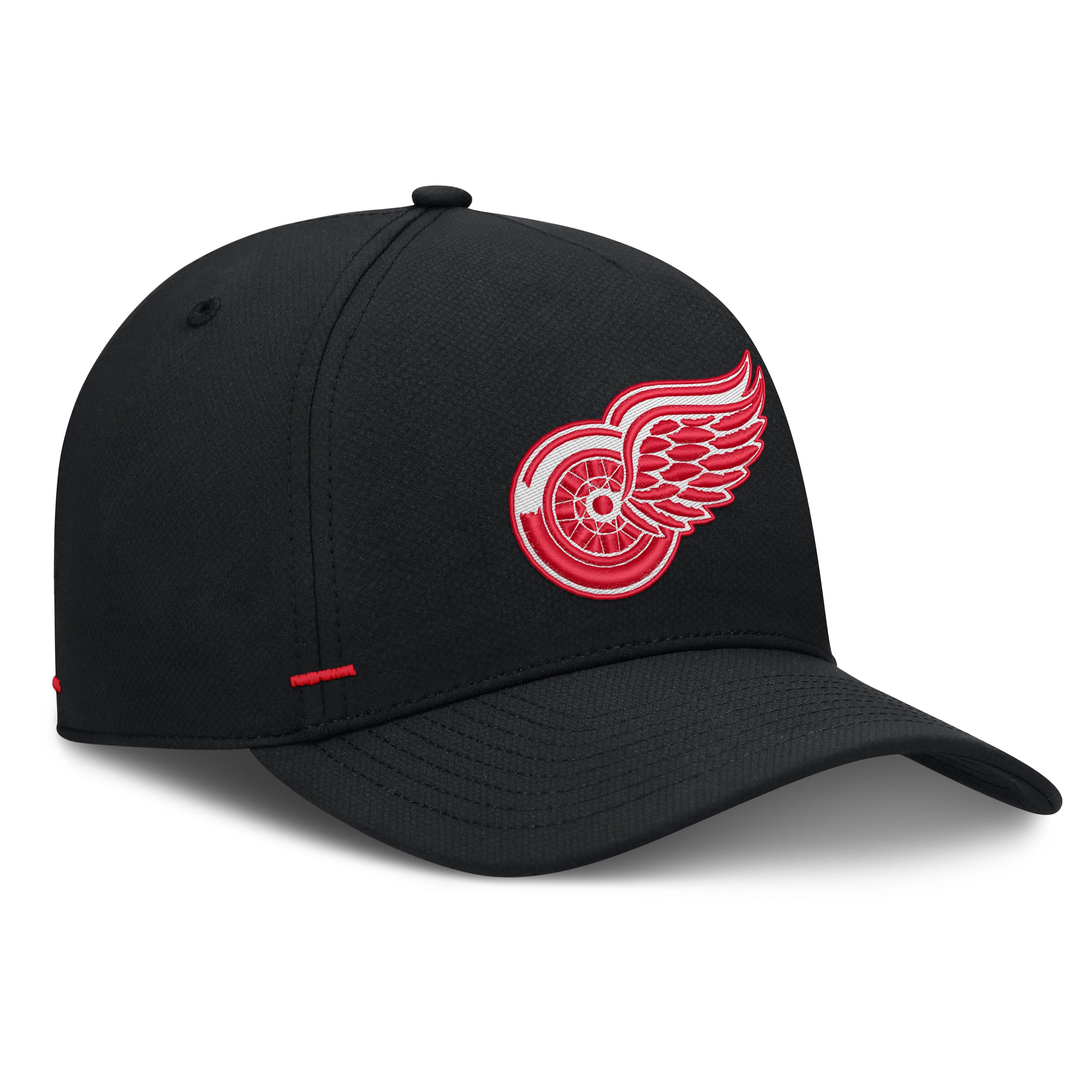 Men's Fanatics Black Detroit Red Wings Authentic Pro Rink Bar Tacks A-Frame Adjustable Hat
